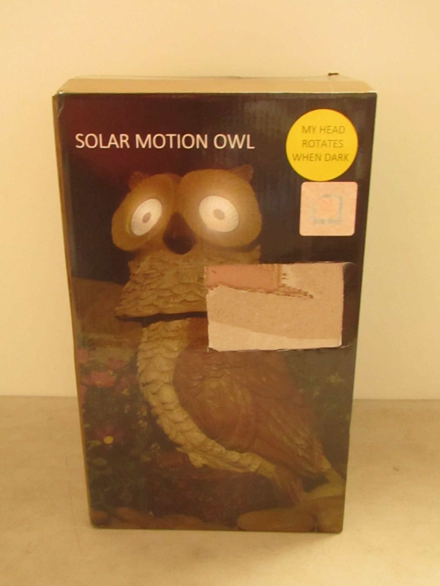 Solar motion owl, unchecked and boxed.