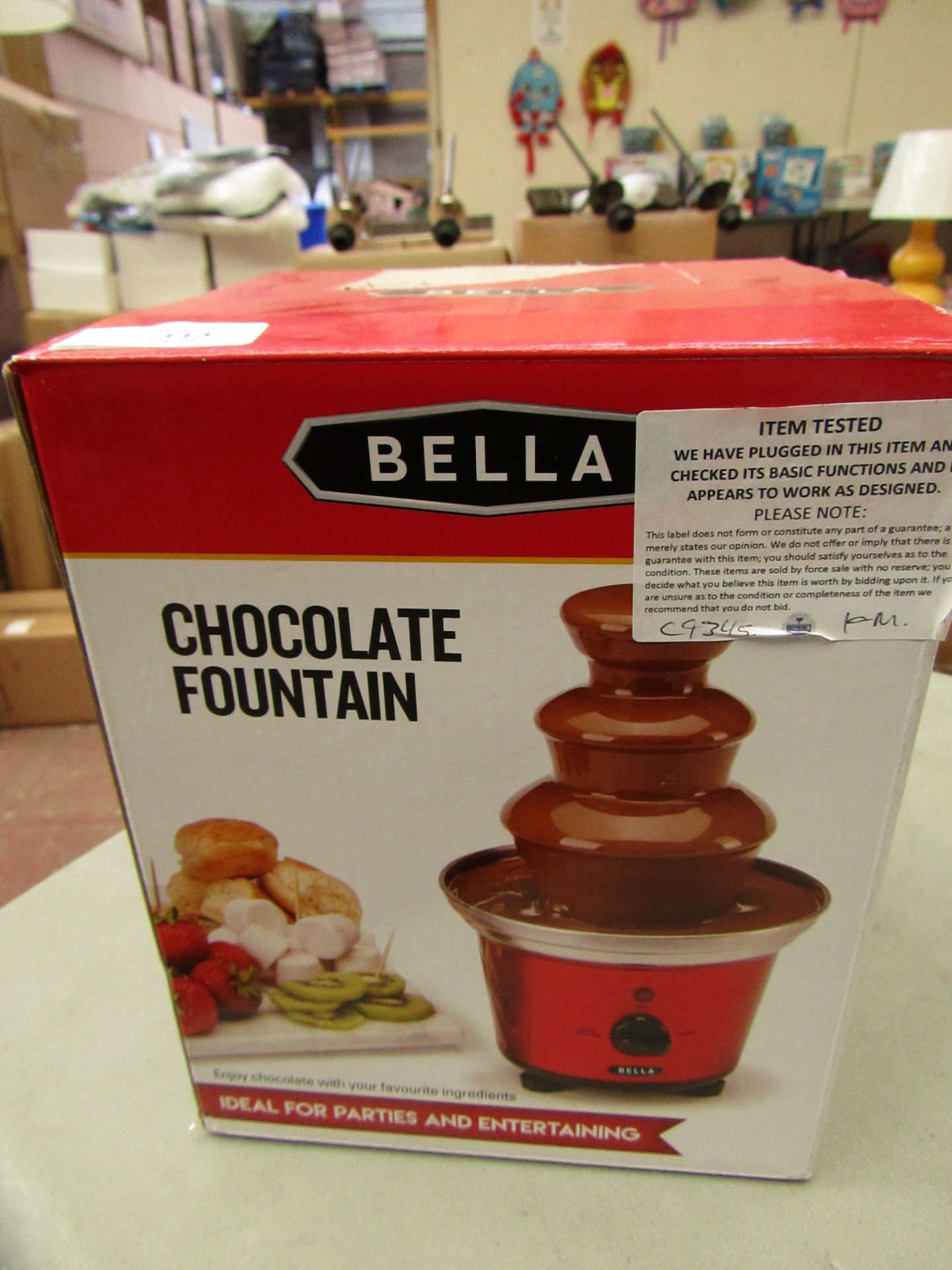 Bella chocolate fountain. Tested working & boxed.