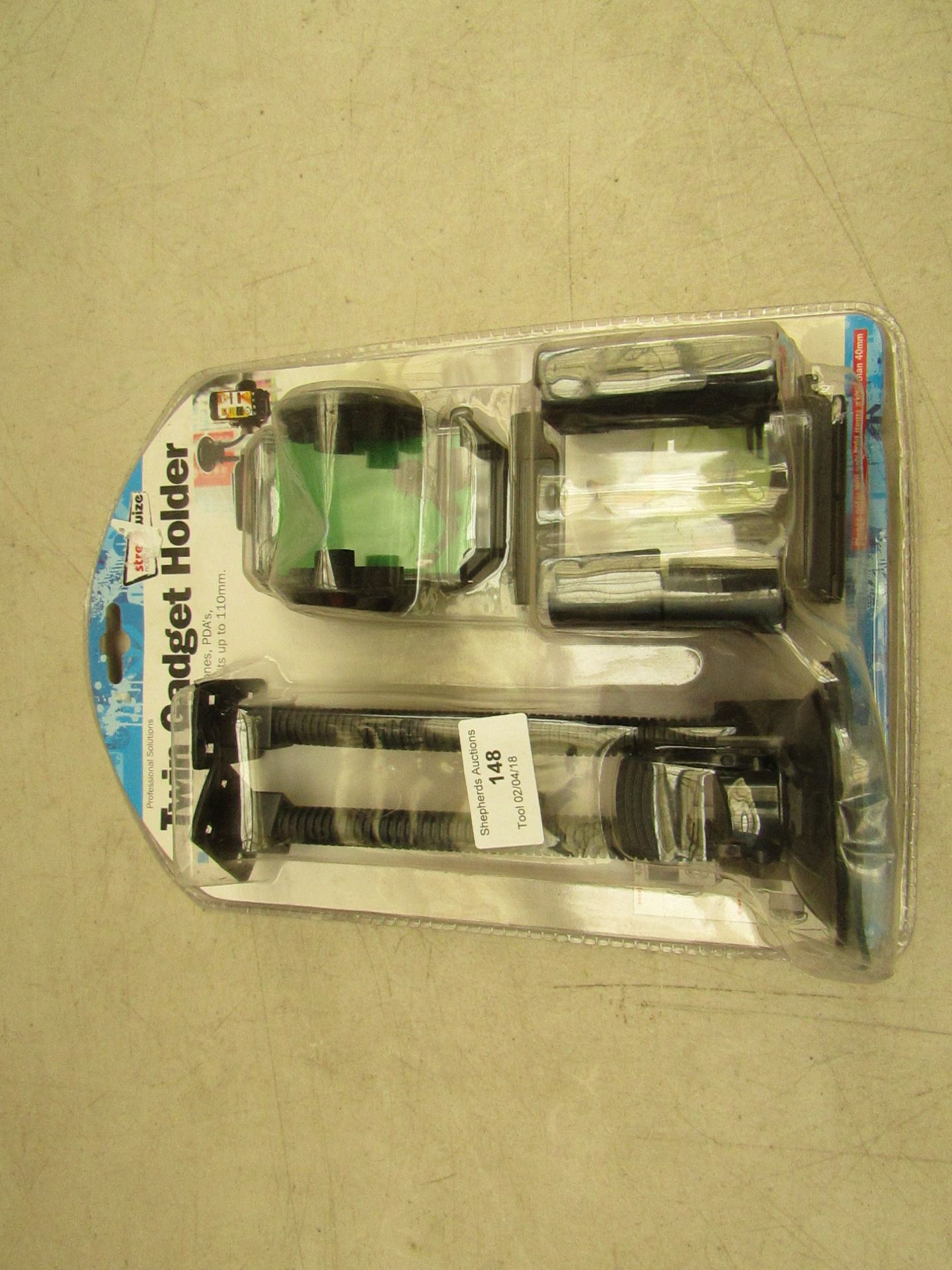 Streetwize twin gadget holder, in packaging and unchecked