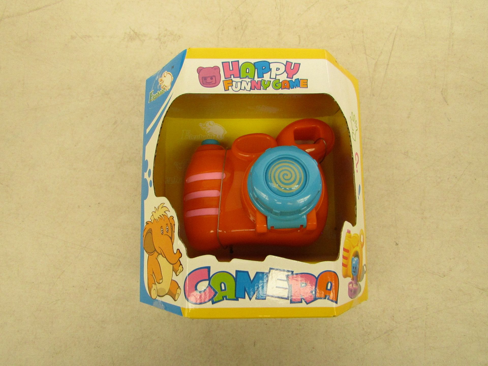 5x Elephant happy funny game camera, all look unused and boxed.