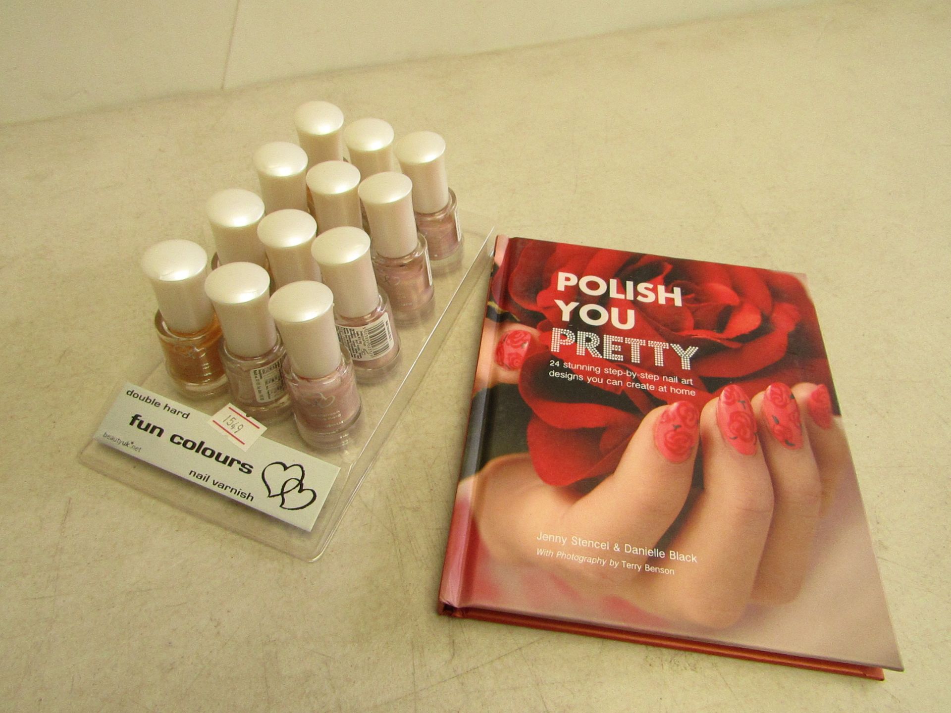 Beauty UK fun colours various nail varnish with book tutorial ideas, set is brand new.