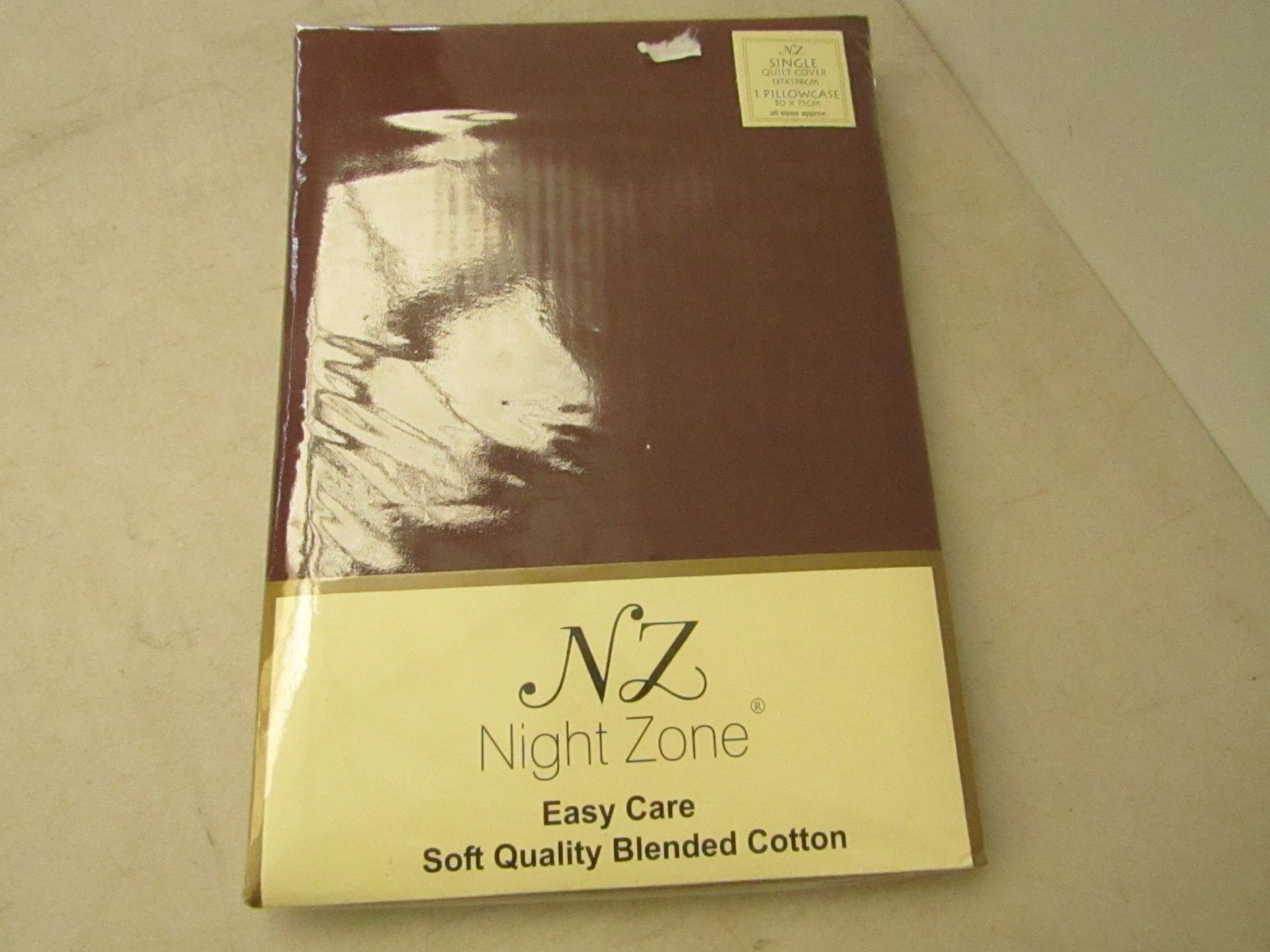 Night Zone single duvet cover with pillowcase, new and packaged. Please see picture for design