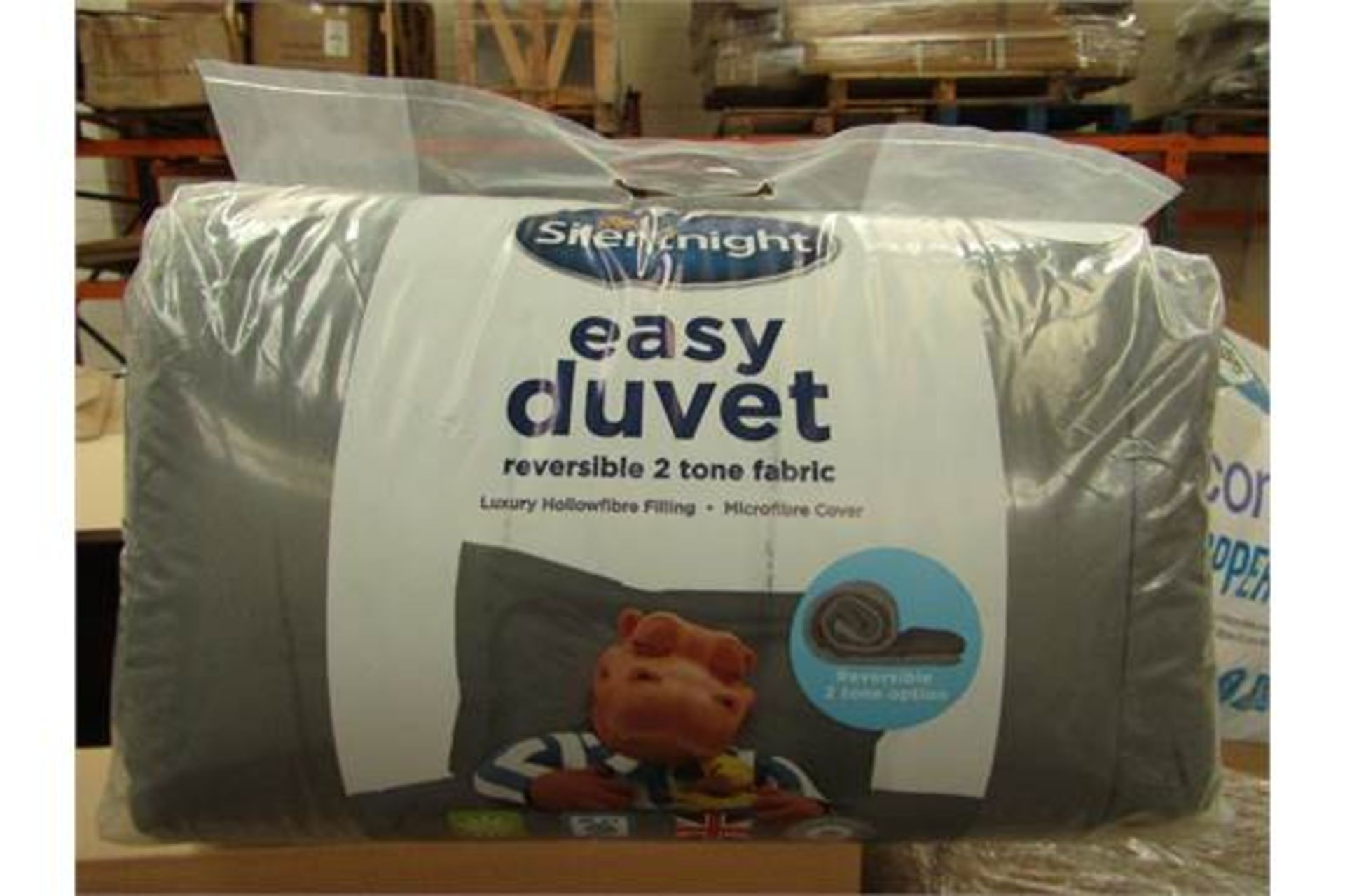 Silentnight easy duvets, reversible 2 tone fabric, 10.5 Tog Single size, new in packaging.
