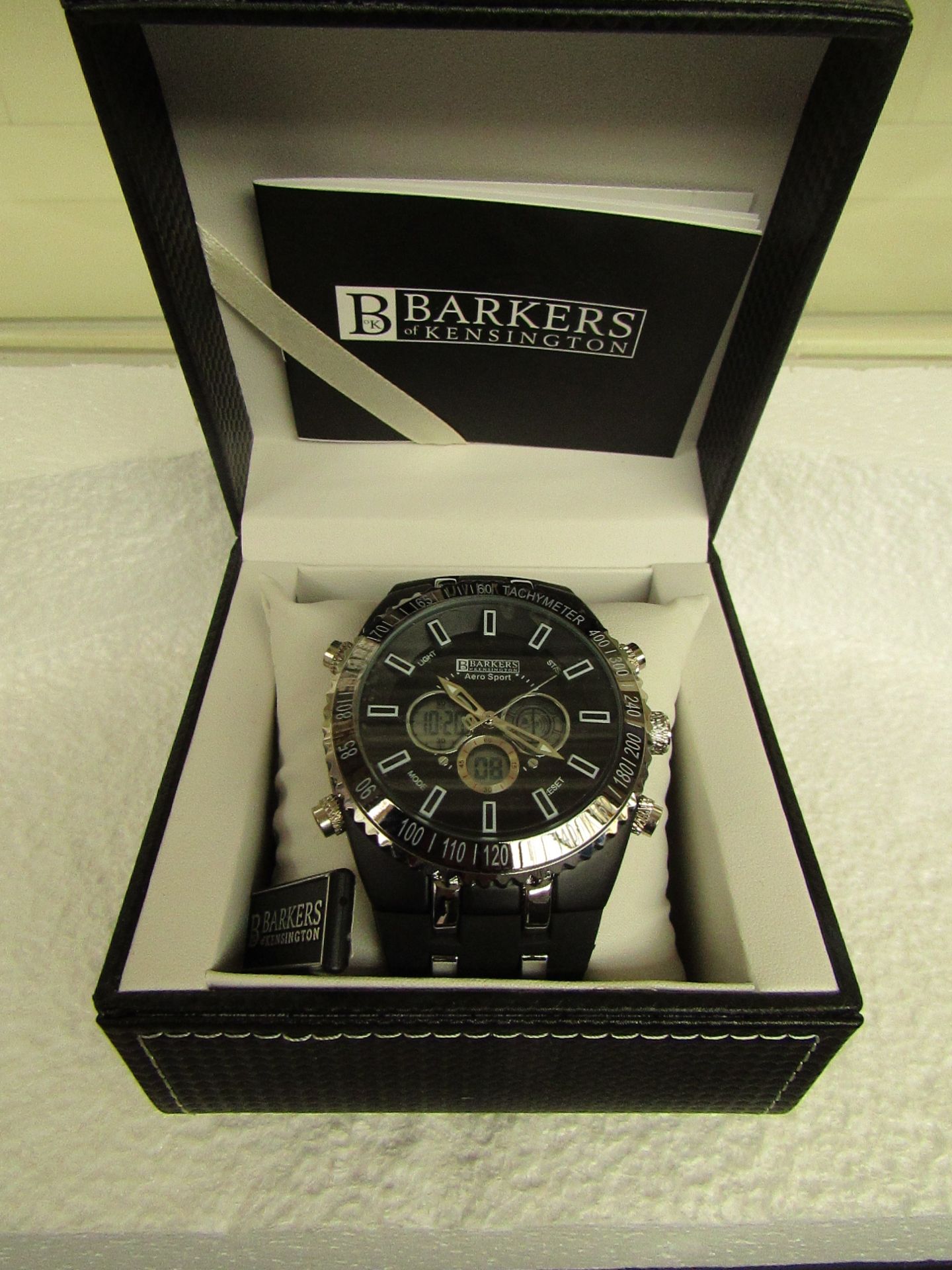 Barkers Of Kensington, Aero Sport Black watch (SRP GBP425) Condition: Brand new with box, tags and