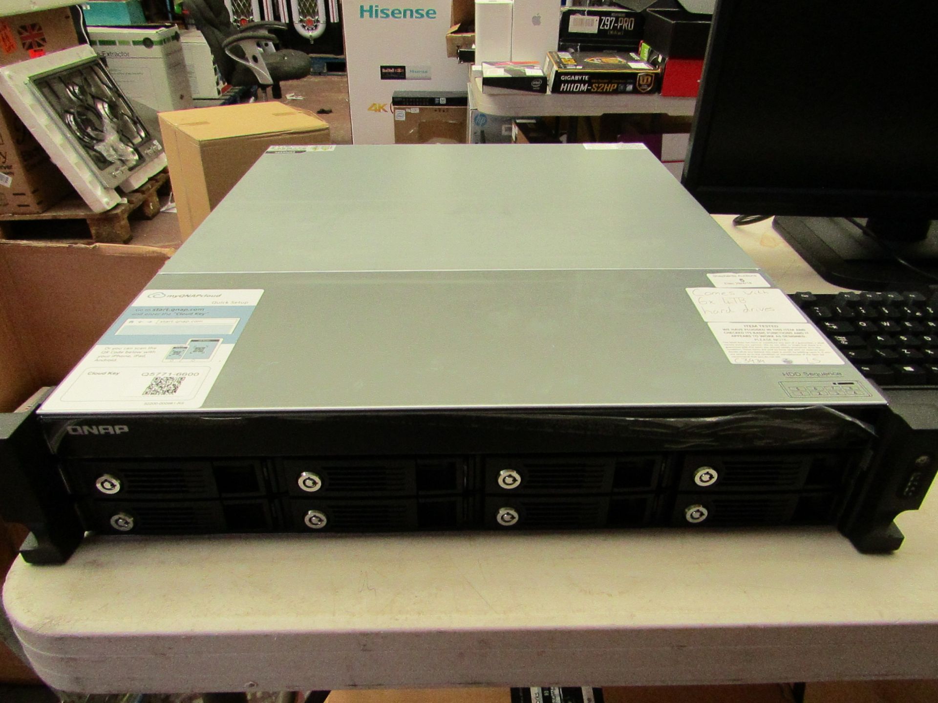 QNAP Turbo vNAS TVS-871U-RP 8x Total Bays SAN/NAS Server - 2U - Rack-mountable - Intel Core i3 - Image 4 of 4