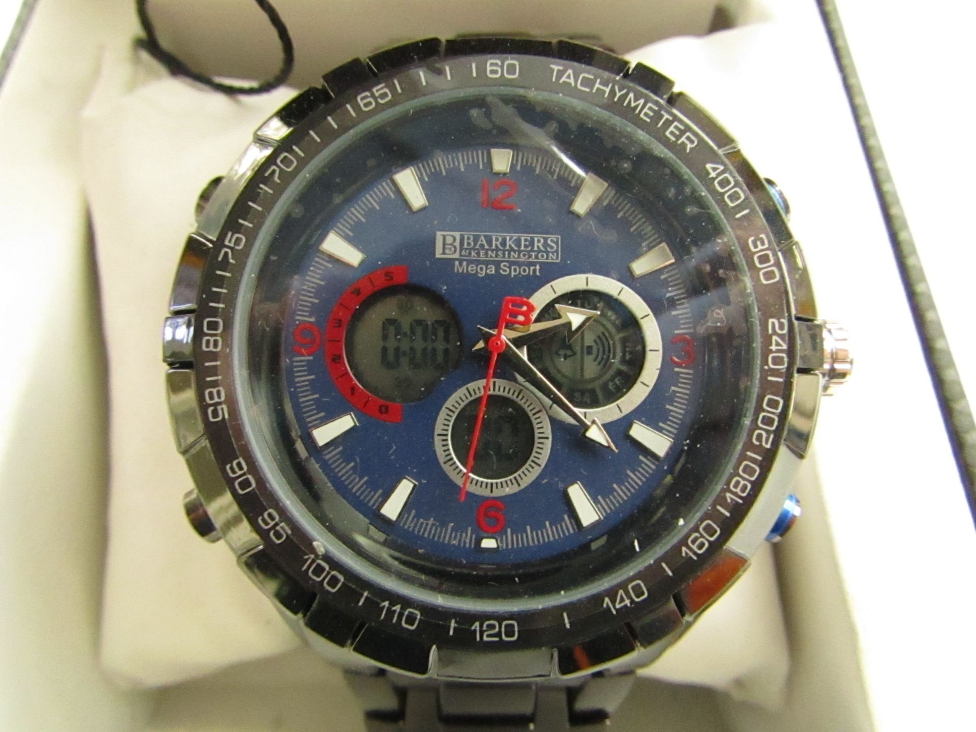 Barkers of Kensington Model: Mega Sport Blue watch(SRP GBP515) Condition: Brand new with box, tags