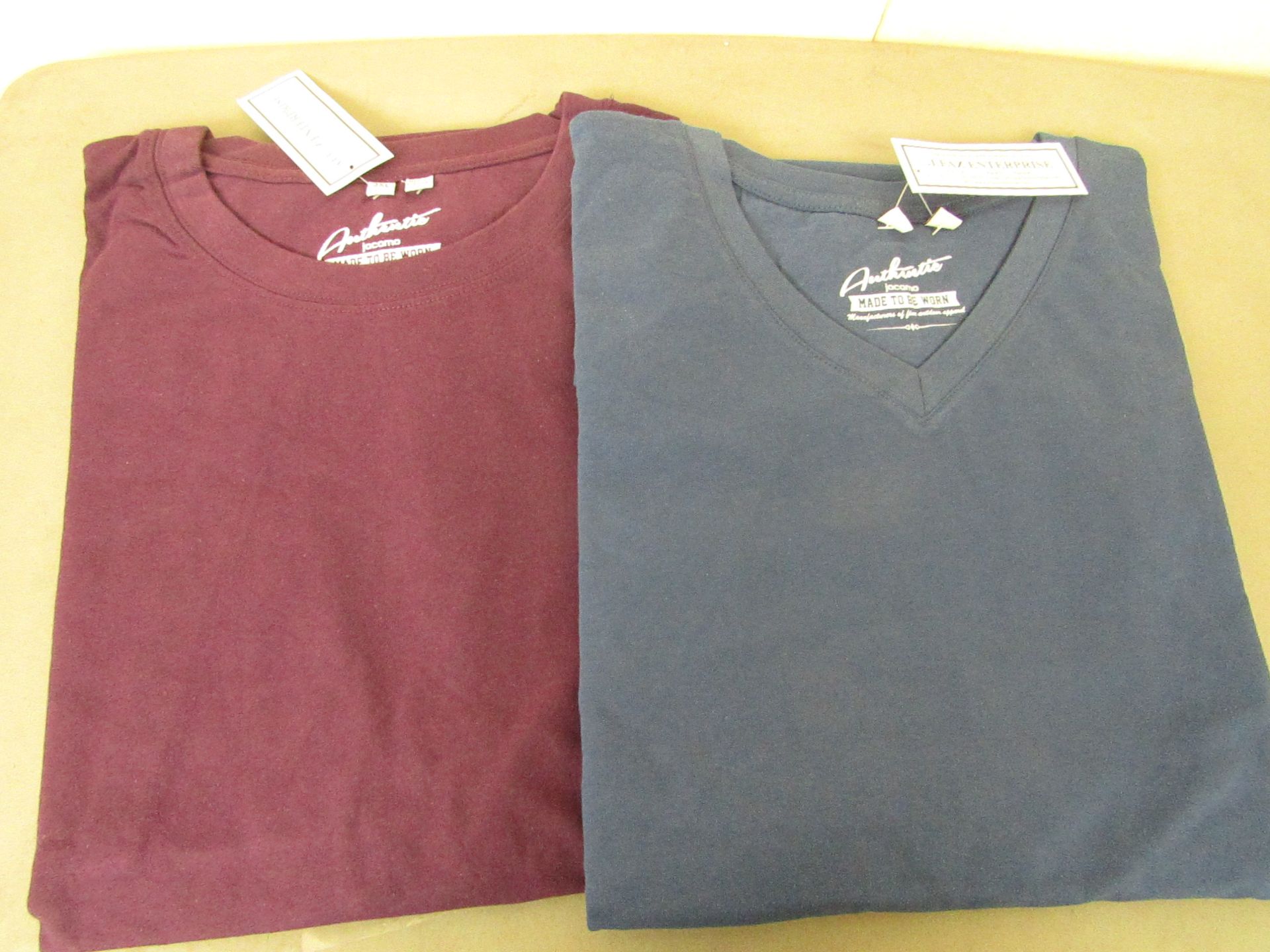 26 X Mens t/shirts  sizes range from 1XL -4 XL some blue some purple.all new in packaging