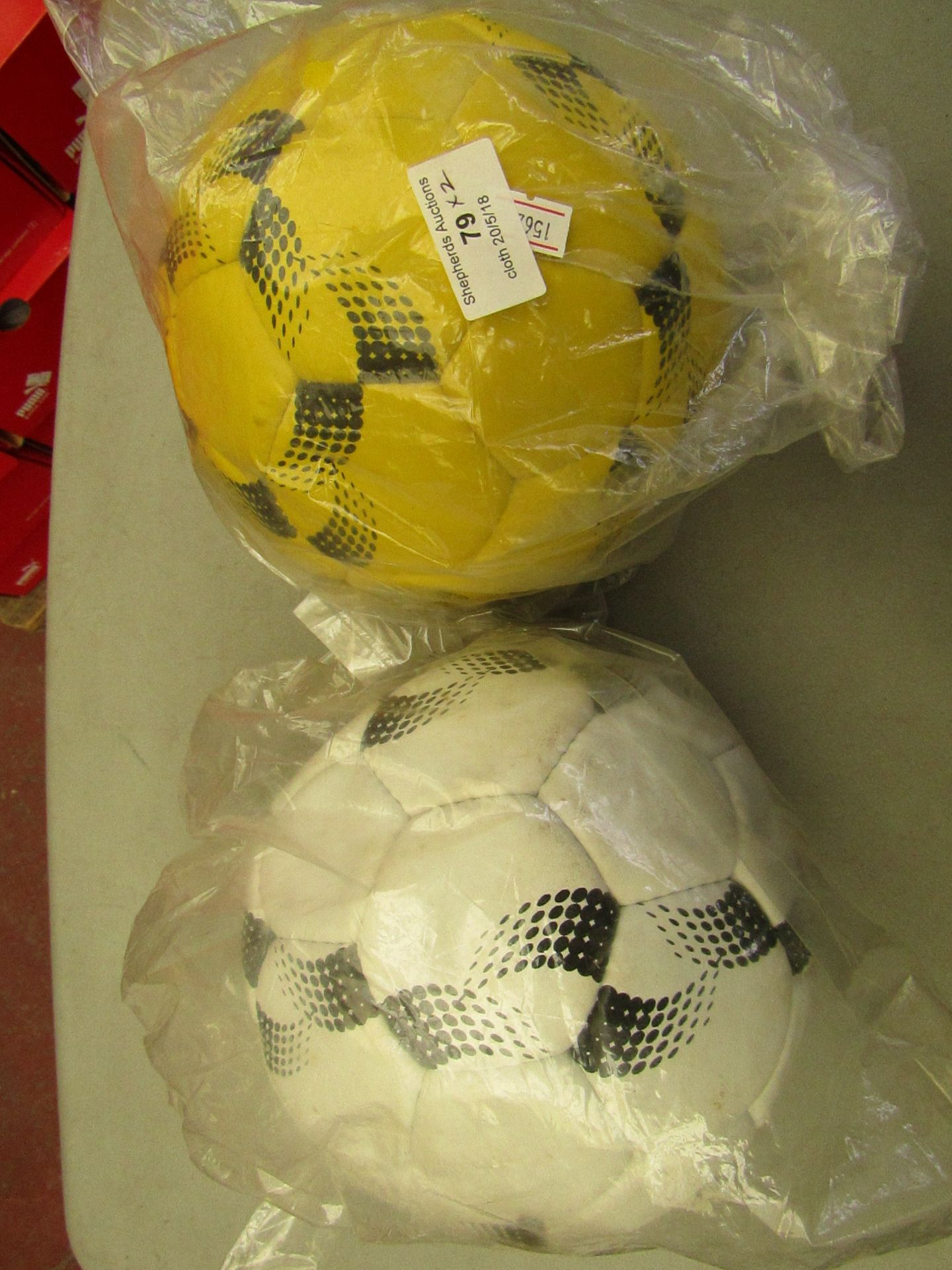 2 X Subline genuine leather footballs,may need some air putting in them