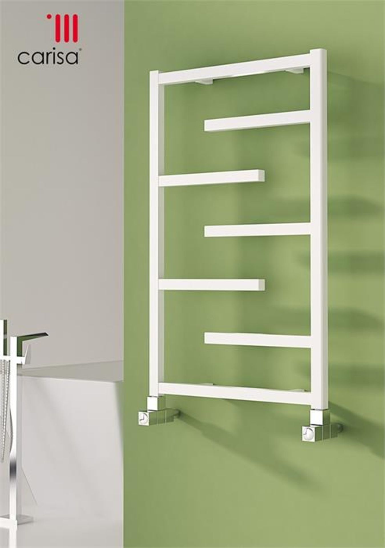 Soak.com Eclyipsia Aluminium chrome designer towel rail, 500mm x 1100mm, new and boxed. RRP £439.