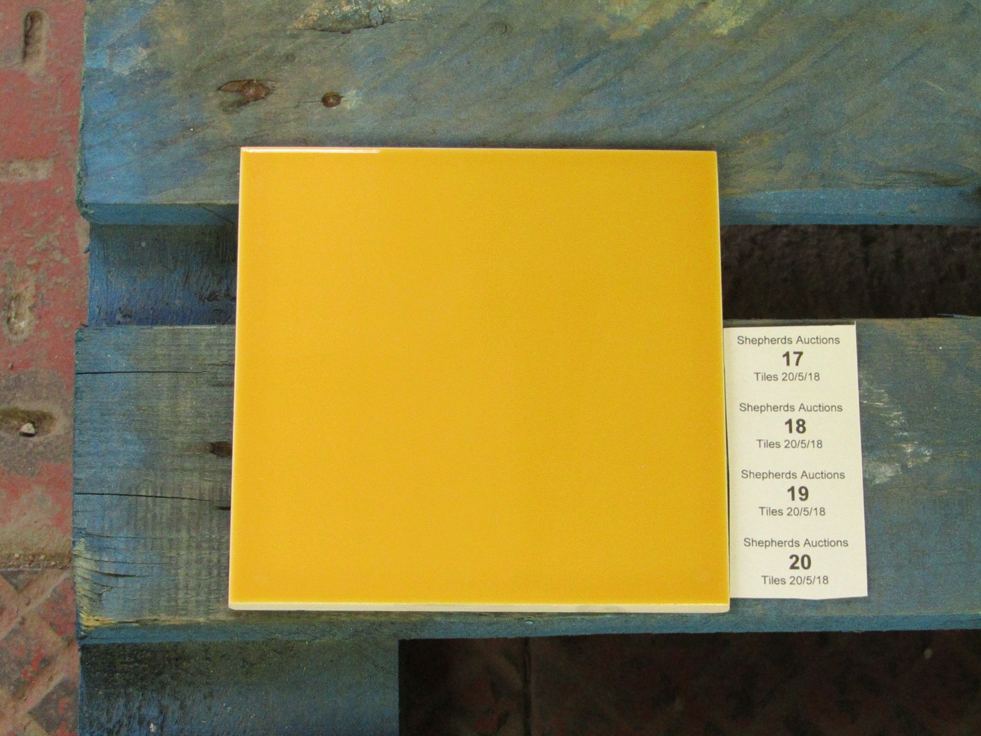 90x Packs of 44 Colours Utopia Yellow Glazed Ceramic Wall Tiles (AA/043Y/BQUT28/044) 150 x 150 x 6.