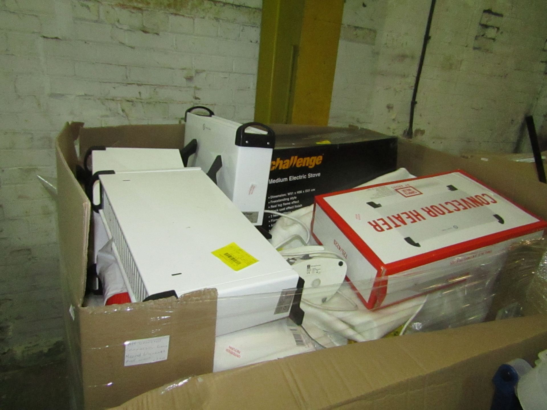 Pallet of approx 40 Raw customer returns Heaters and Electric Blankets, unworked by us