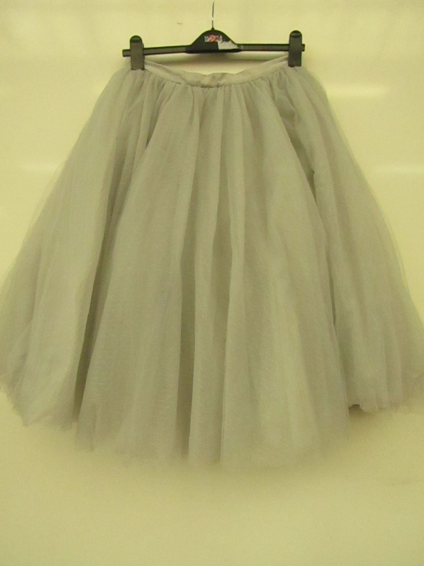 Pearlarose Mesh layered skirt grey size 10