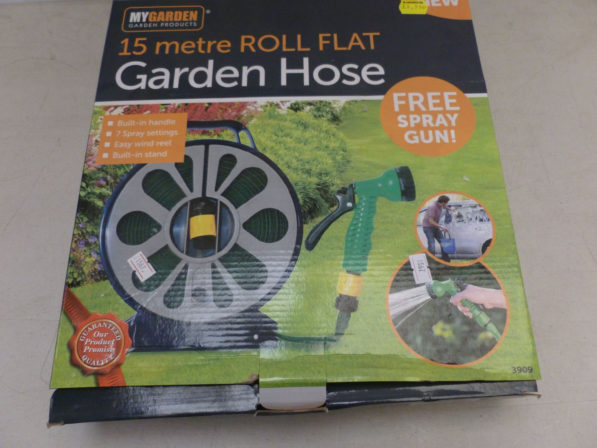 My Garden 15mtr roll flat garden hose, boxed and unchecked