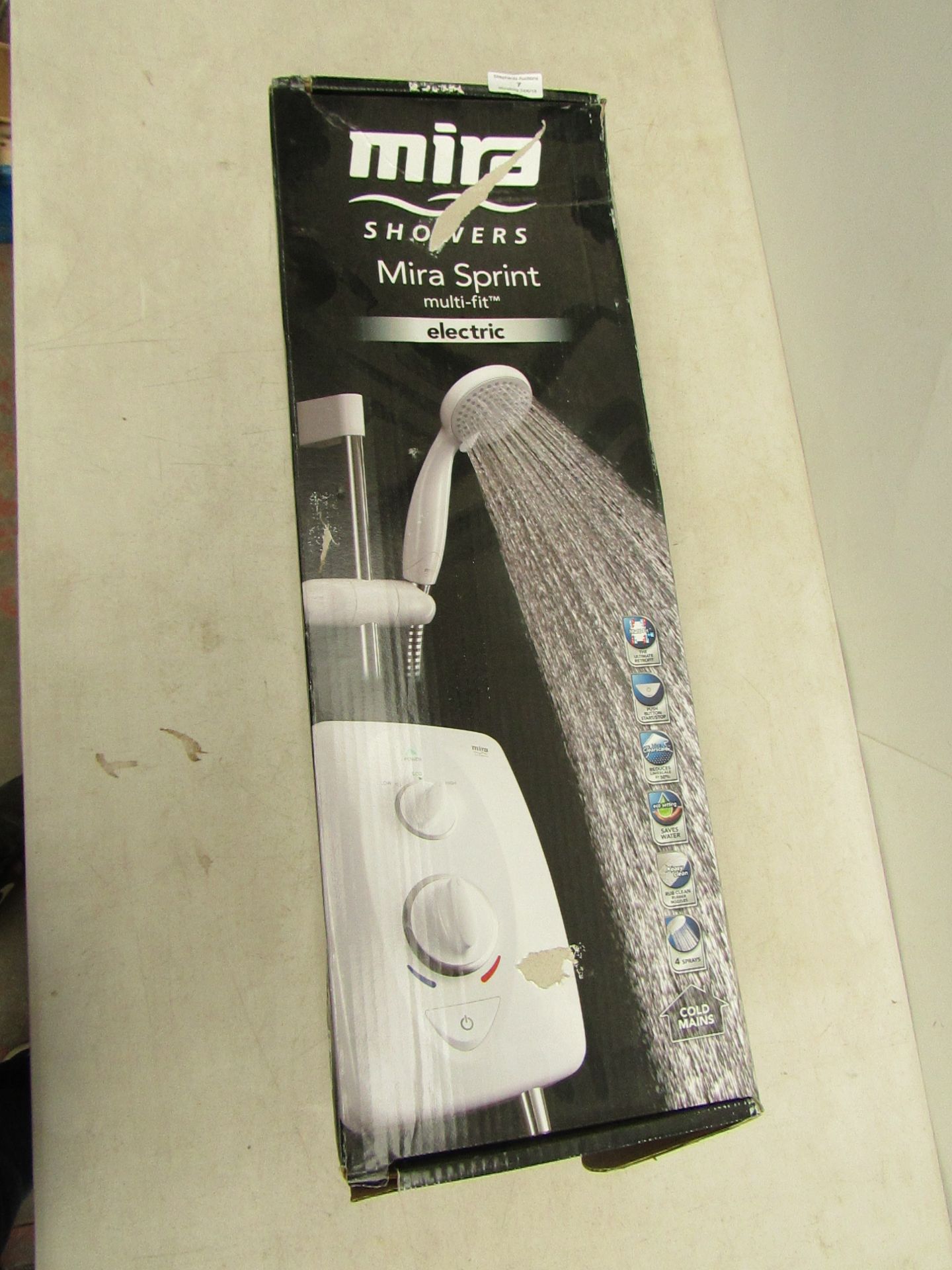 Mira Sprint Multi Fit Electric Shower, boxed and unchecked