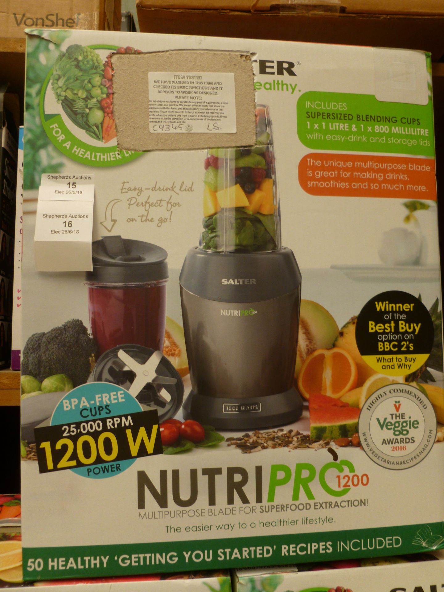 Salter Nutri Pro 1200w, tested working and boxed.