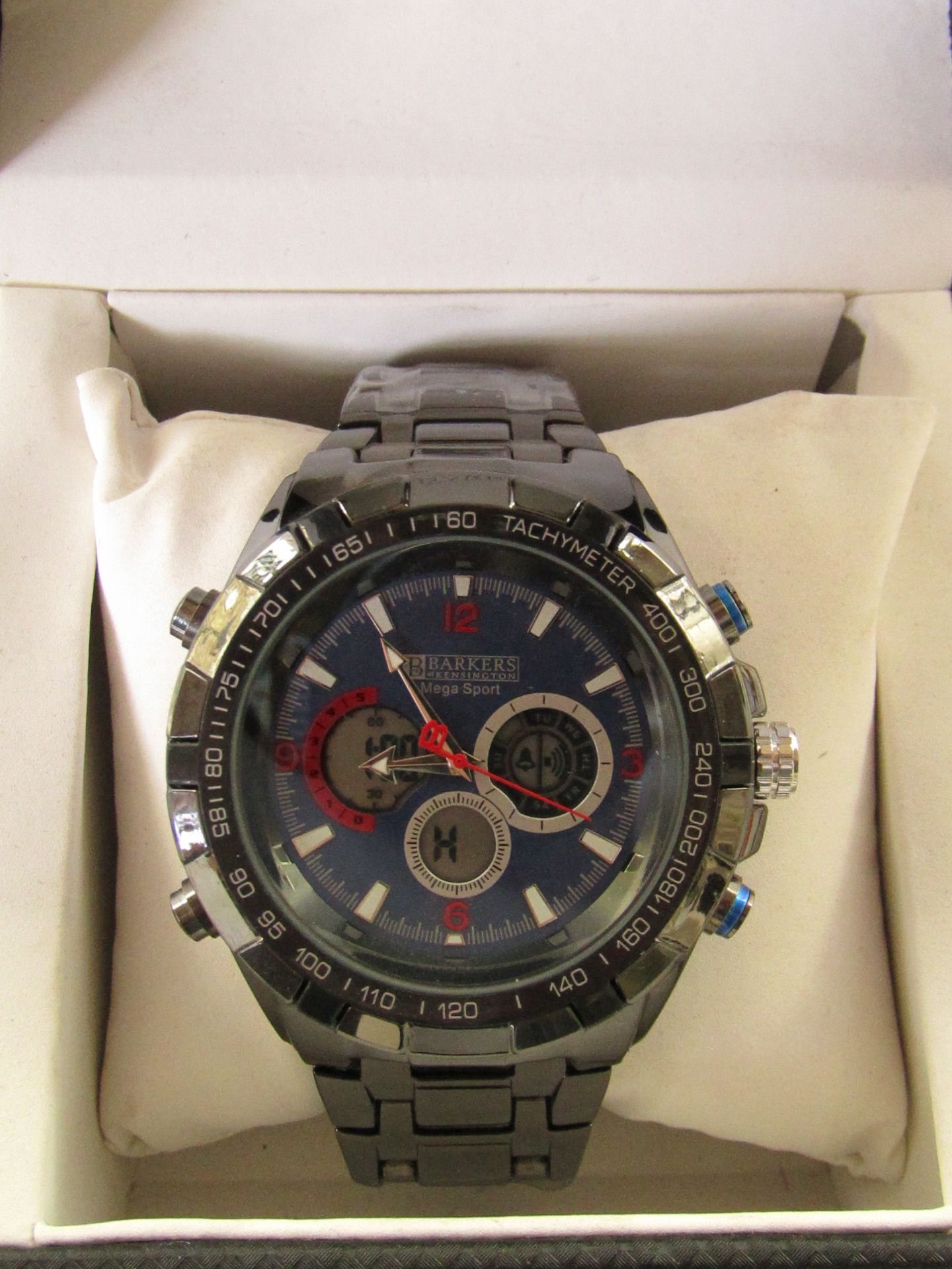 Barkers of Kensington Model: Mega Sport Blue watch(SRP GBP515)  Condition: Brand new with box,