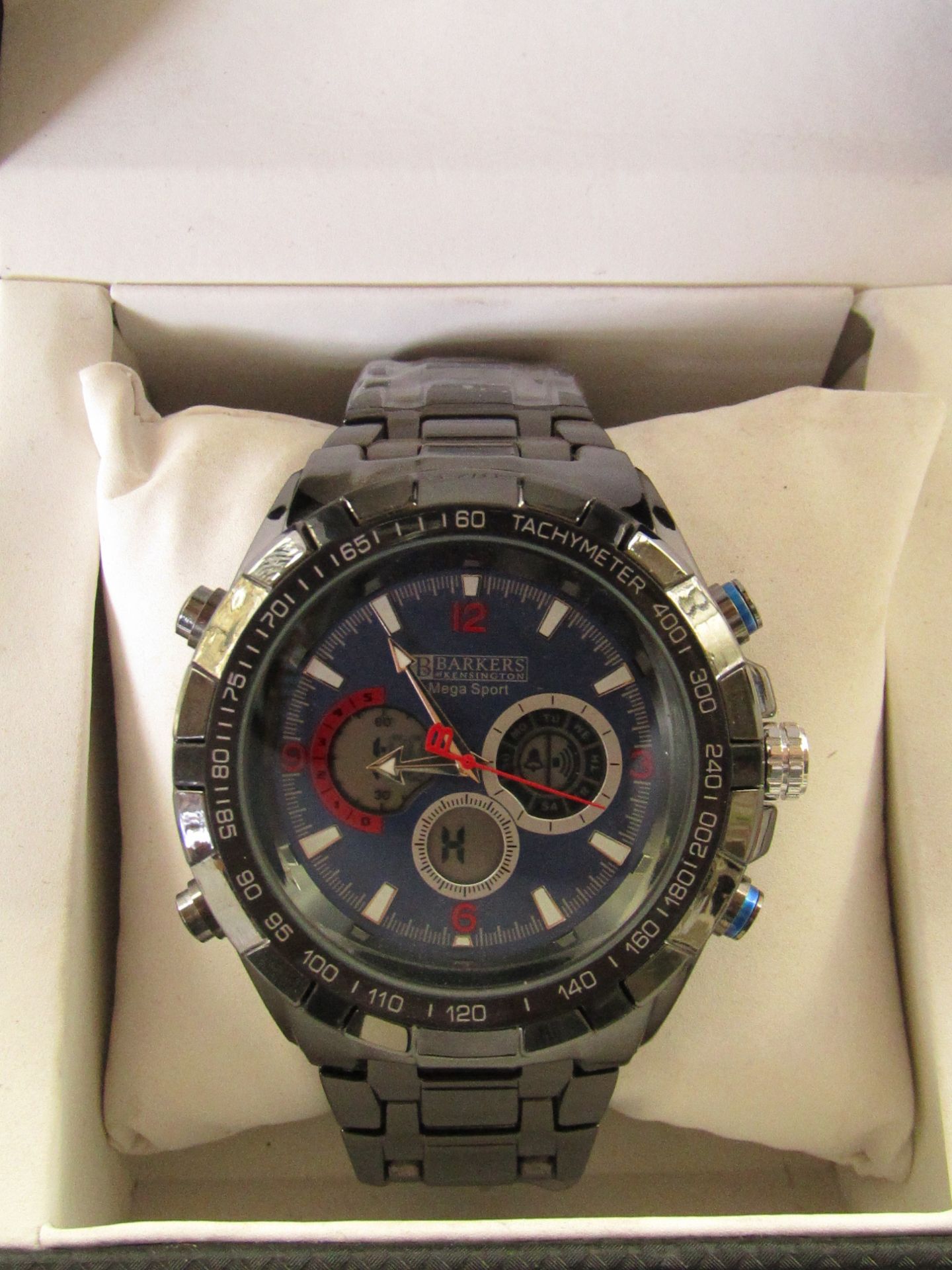 Barkers of Kensington Model: Mega Sport Blue watch(SRP GBP515) Condition: Brand new with box, tags