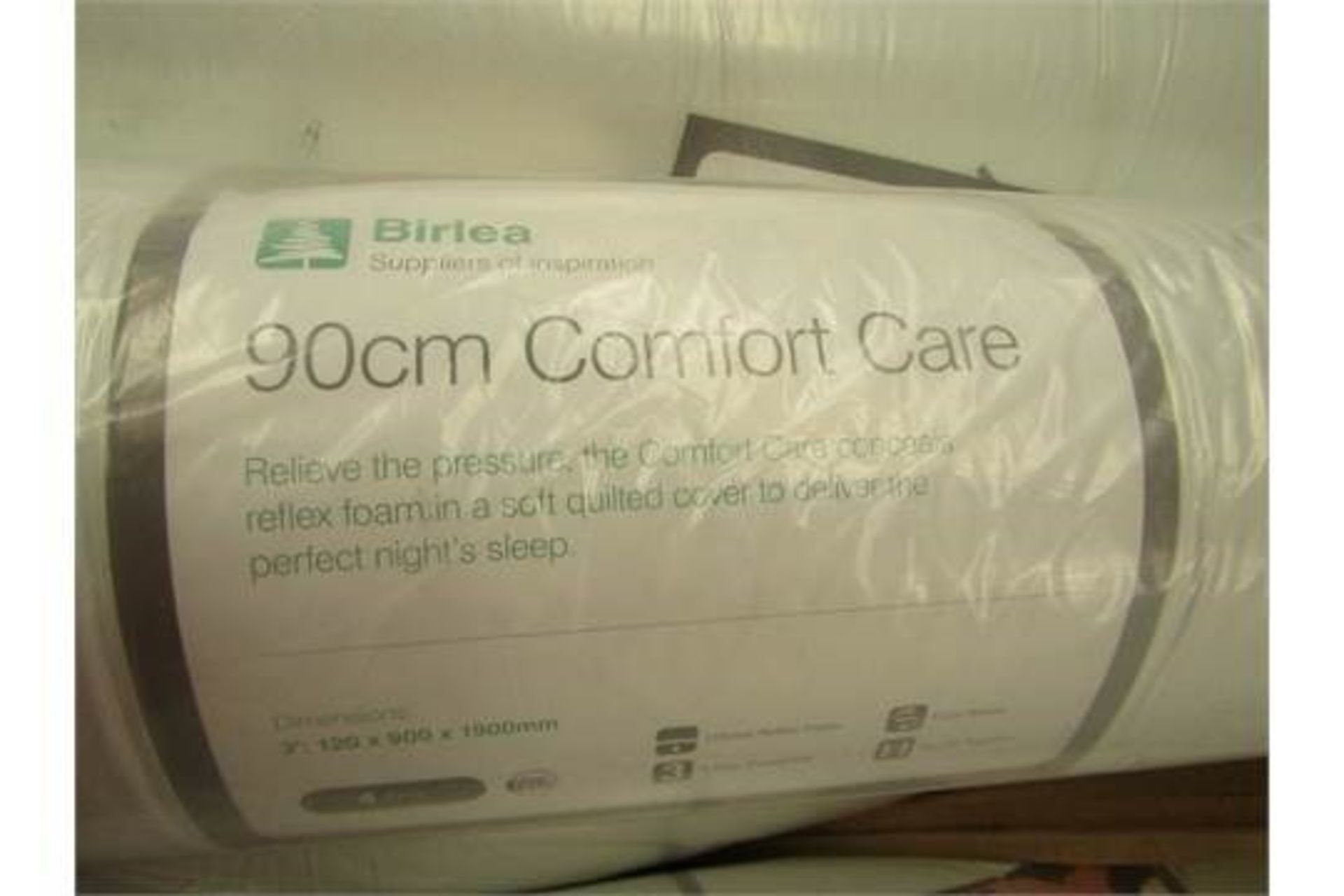 Birlea Single (90 x 190) comfort care memory foam mattress, new, rolled up in packaging.