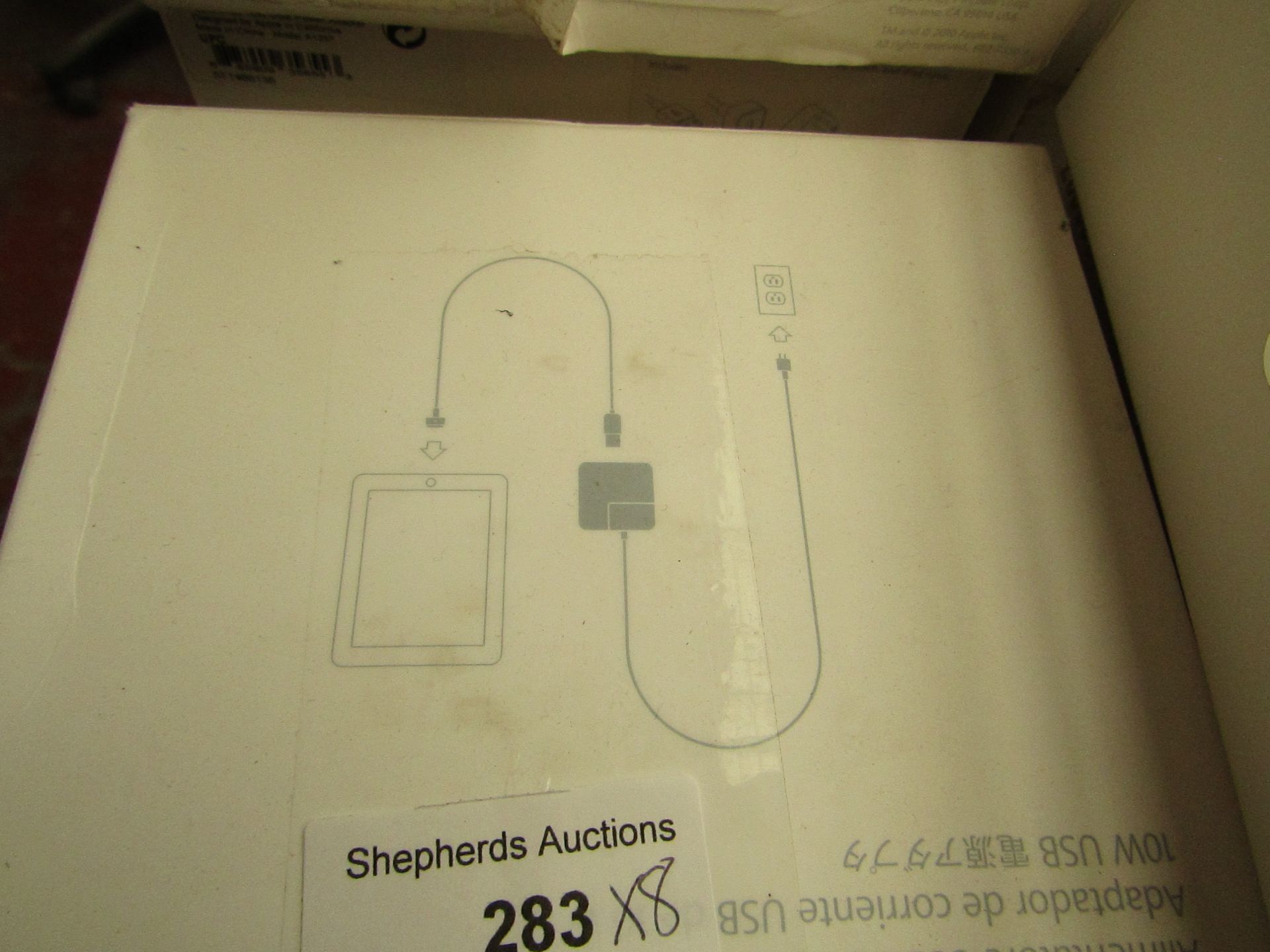 8x iPad 10w USB power adapter. All unchecked & boxed.