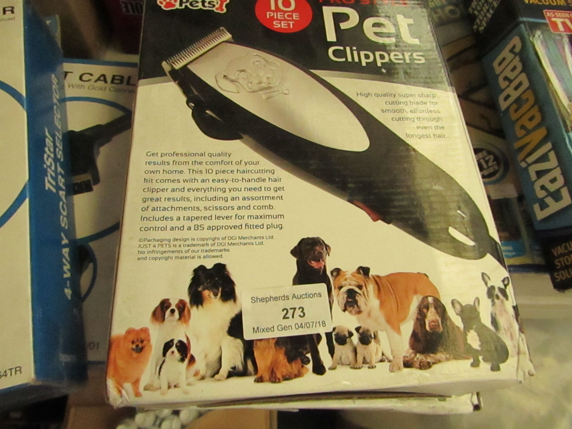 Just 4 pets pro style pet clippers, unchecked and boxed.