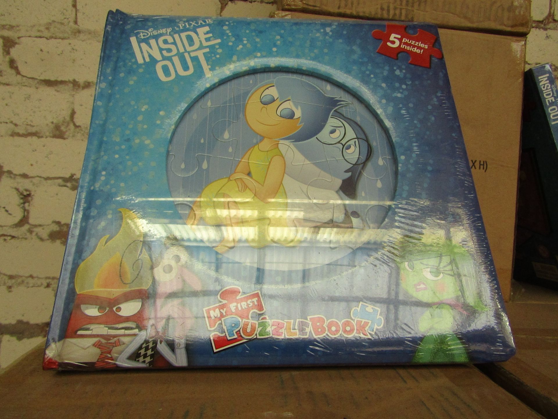 2x Disney Pixar Inside Out book containing 5 puzzles, new and packaged.