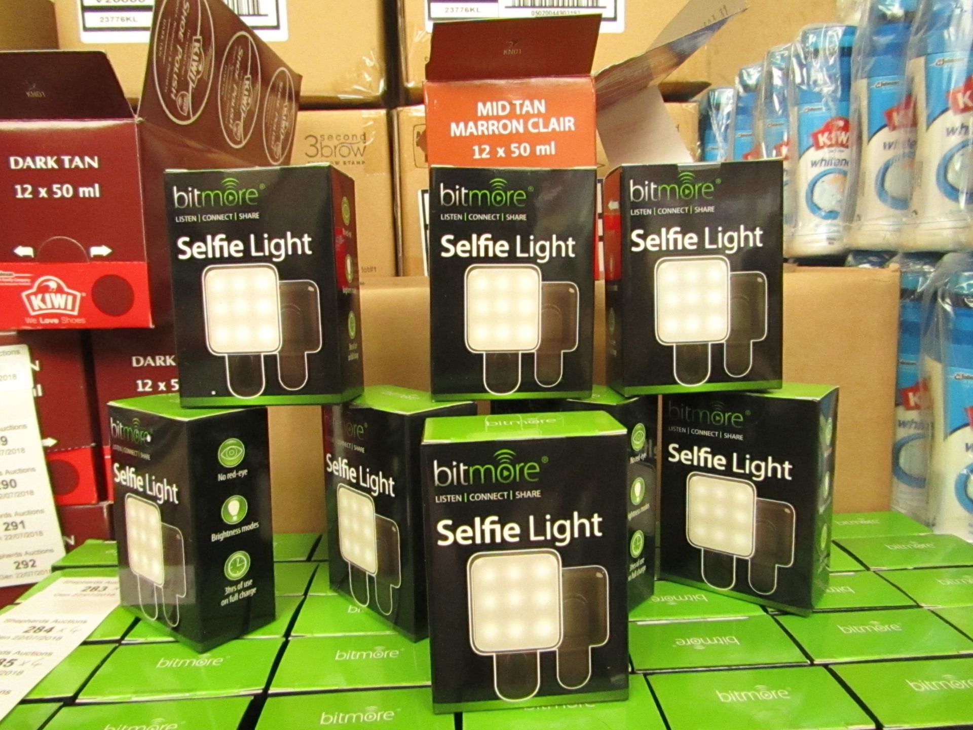 4x Bitmore selfie lights, new and boxed.