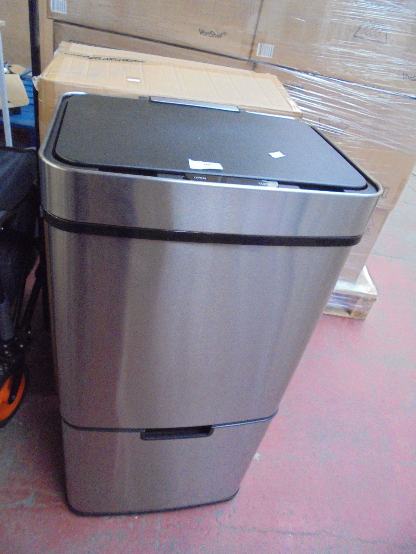72ltr Recycling Sensor Bin new & boxed  Please note by Bidding on this item you agree to the