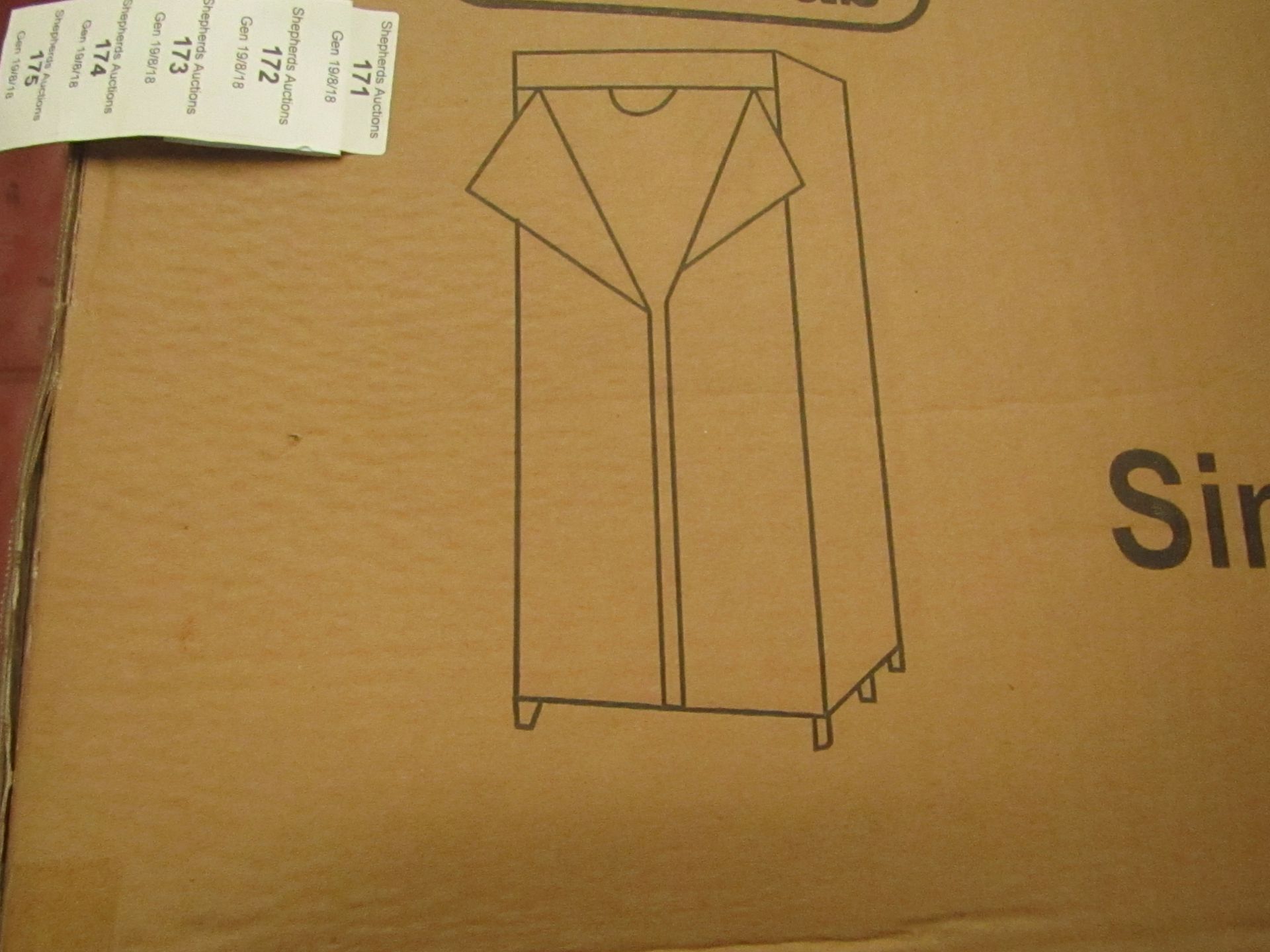 Single wardrobe, new and boxed. Please note by Bidding on this item you agree to the following terms - Image 2 of 2