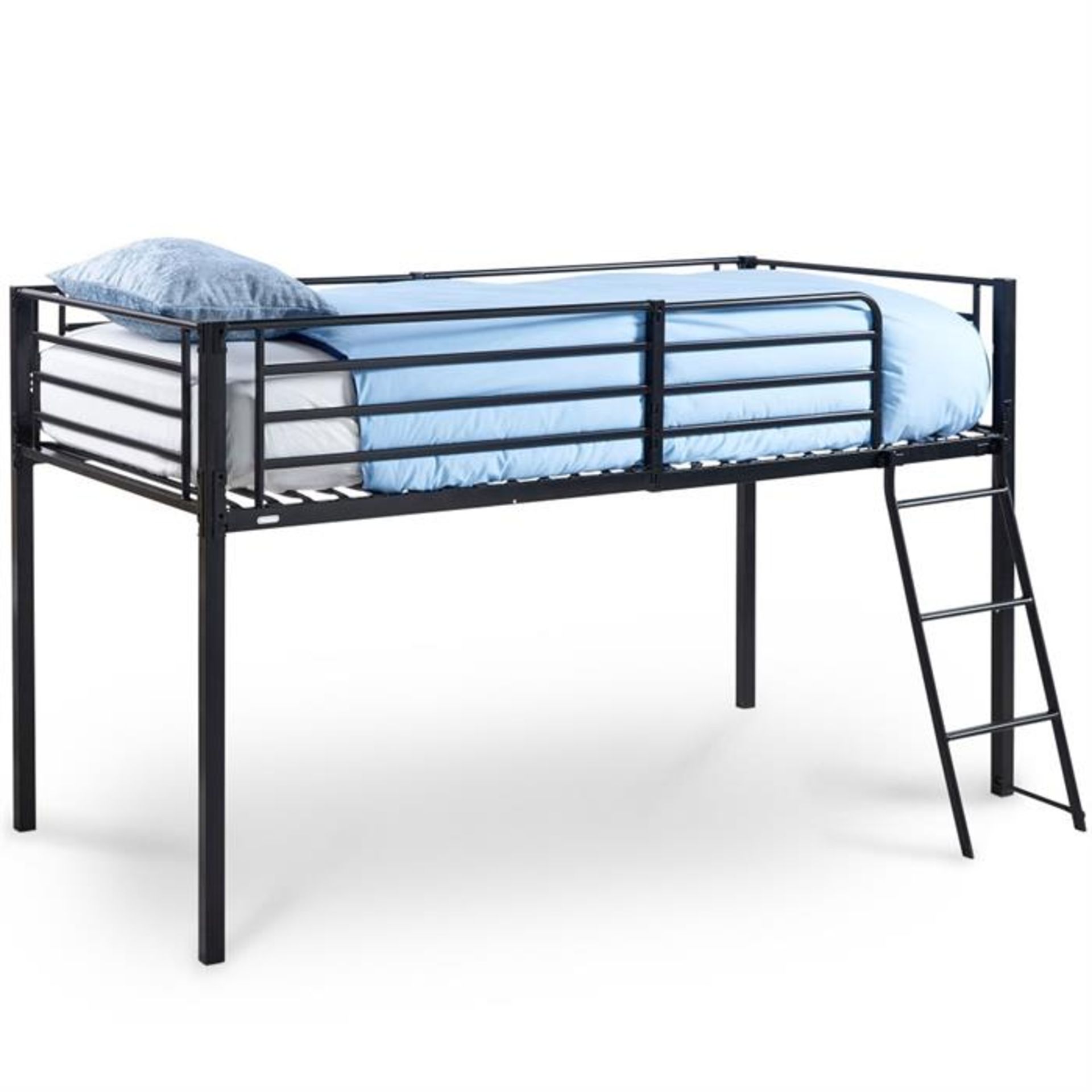 Bolt zero midi-sleeper Bed frame, Silver, measurements; 197 X 95.5 X 115.2cm (Length X Width X