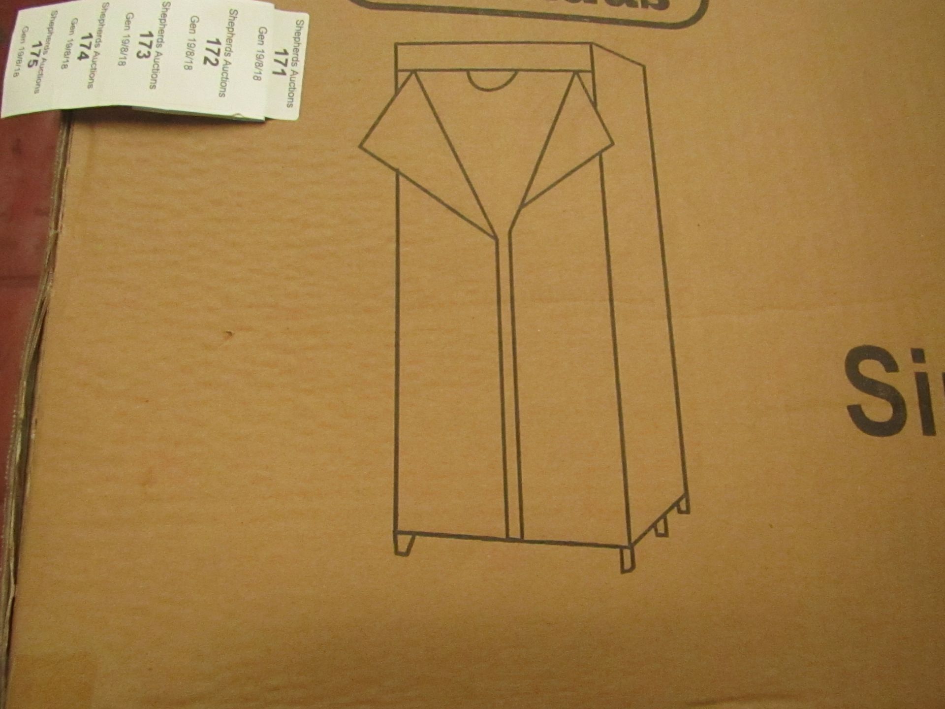 Single wardrobe, new and boxed. Please note by Bidding on this item you agree to the following terms - Image 2 of 2