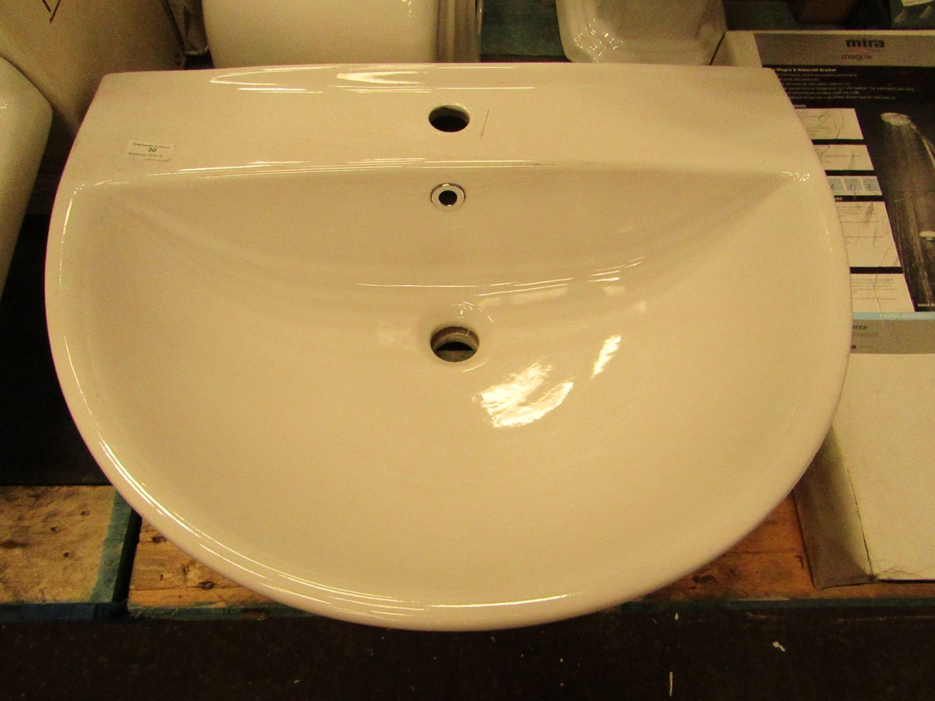 Roca 1TH basin with overflow, brand new.