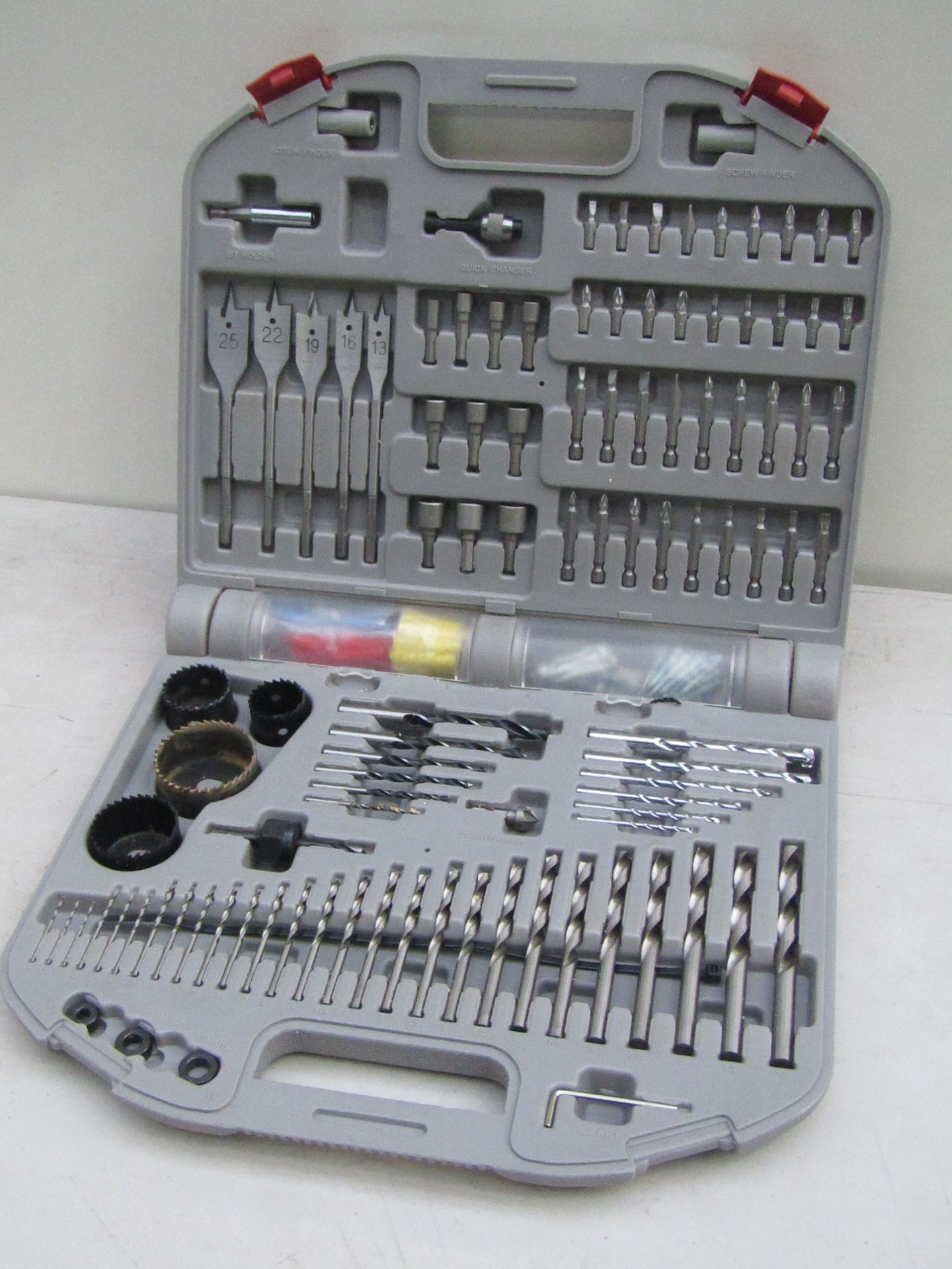 Performance 200pc Drill bit and accessories set, in carry case.
