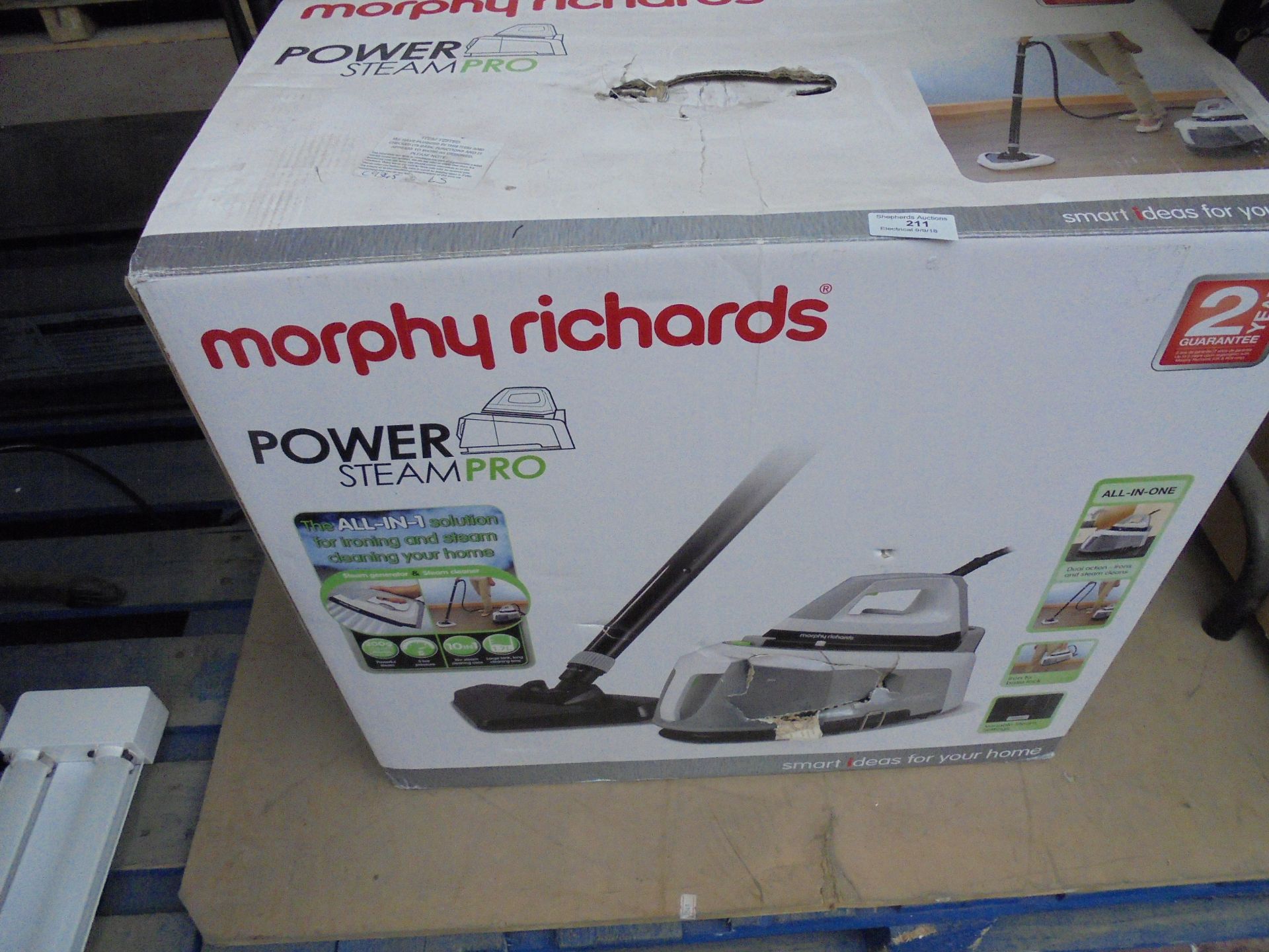 Morphy Richards power steam pro, tested working and boxed.