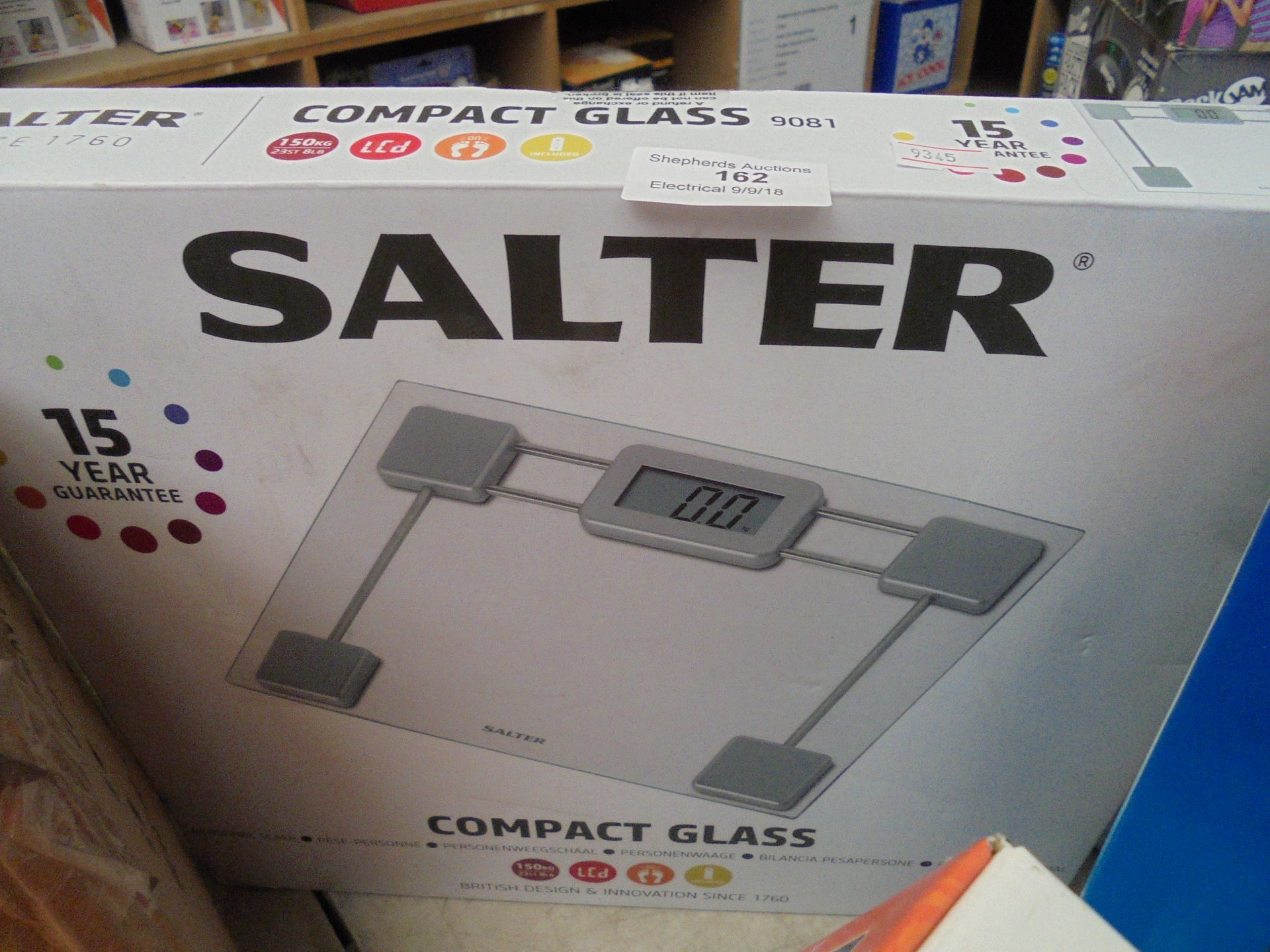 Salter personal scales, boxed.