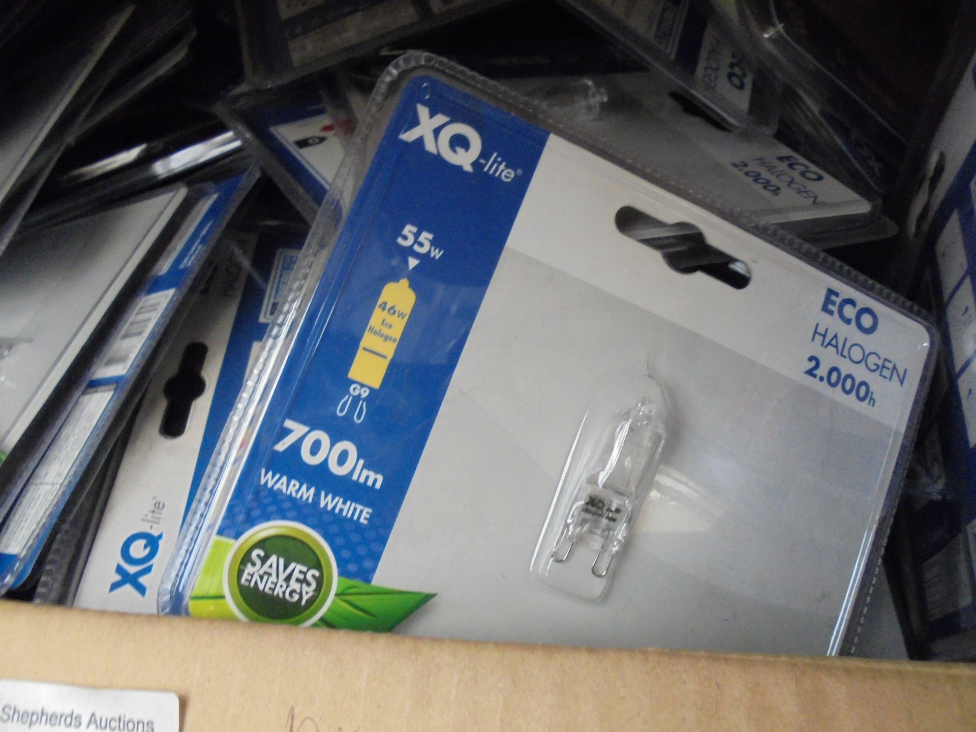 10x XQ Lite Eco halogen 700lm warm white bulbs, all new and packaged.