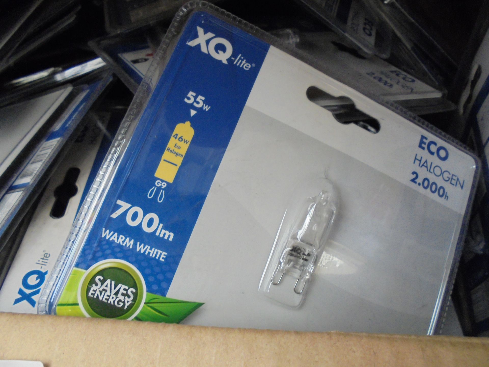 10x XQ Lite Eco halogen 700lm warm white bulbs, all new and packaged.