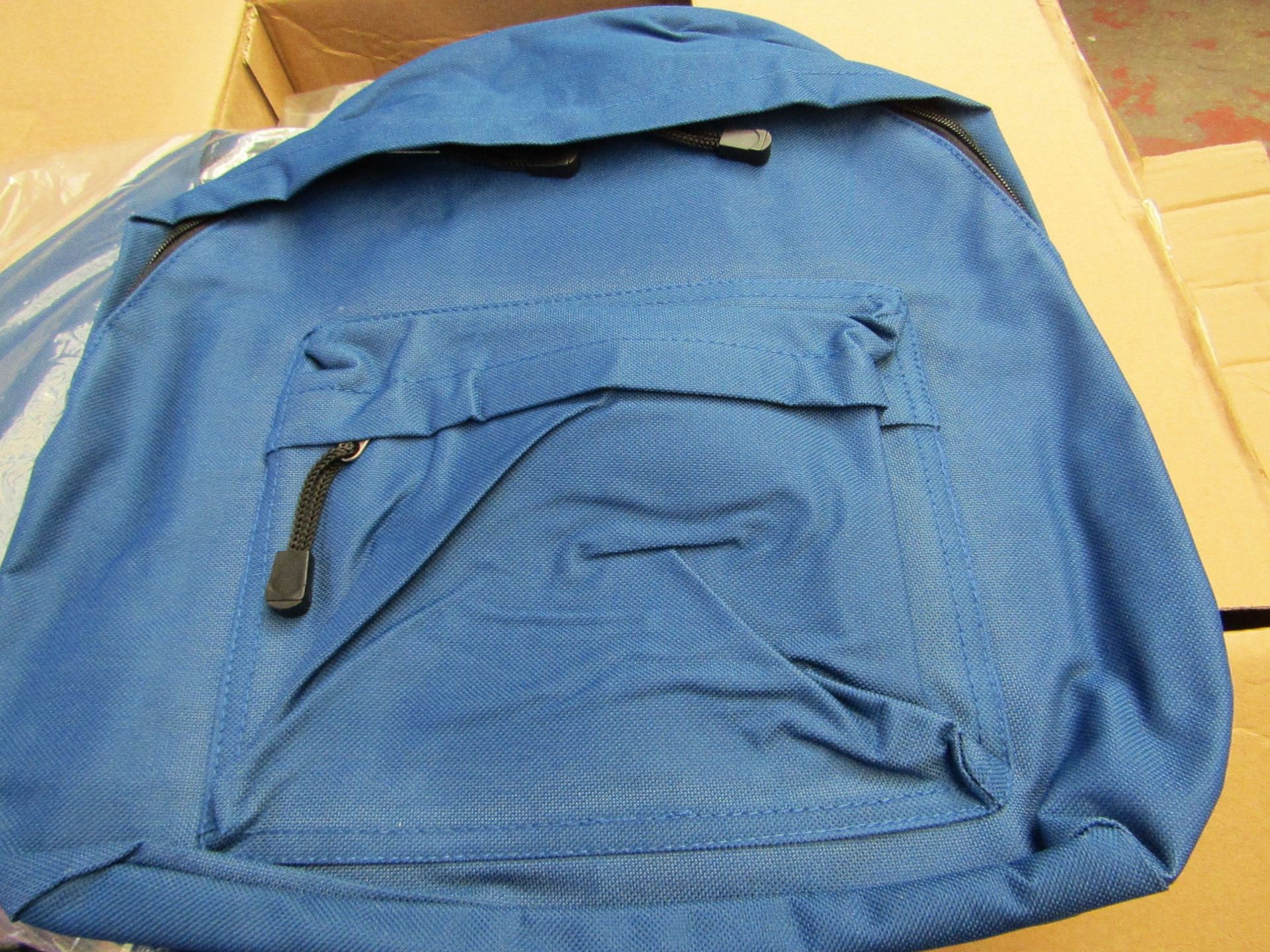 5 X Blue Back Packs, all new in packaging