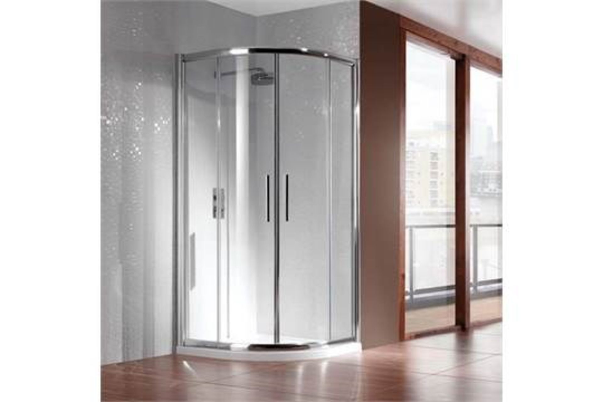Manhattan Shower Enclosure 1000 x 800mm Quadrant Duo Right Hand (M18D4656RCC1), comes packed in 2