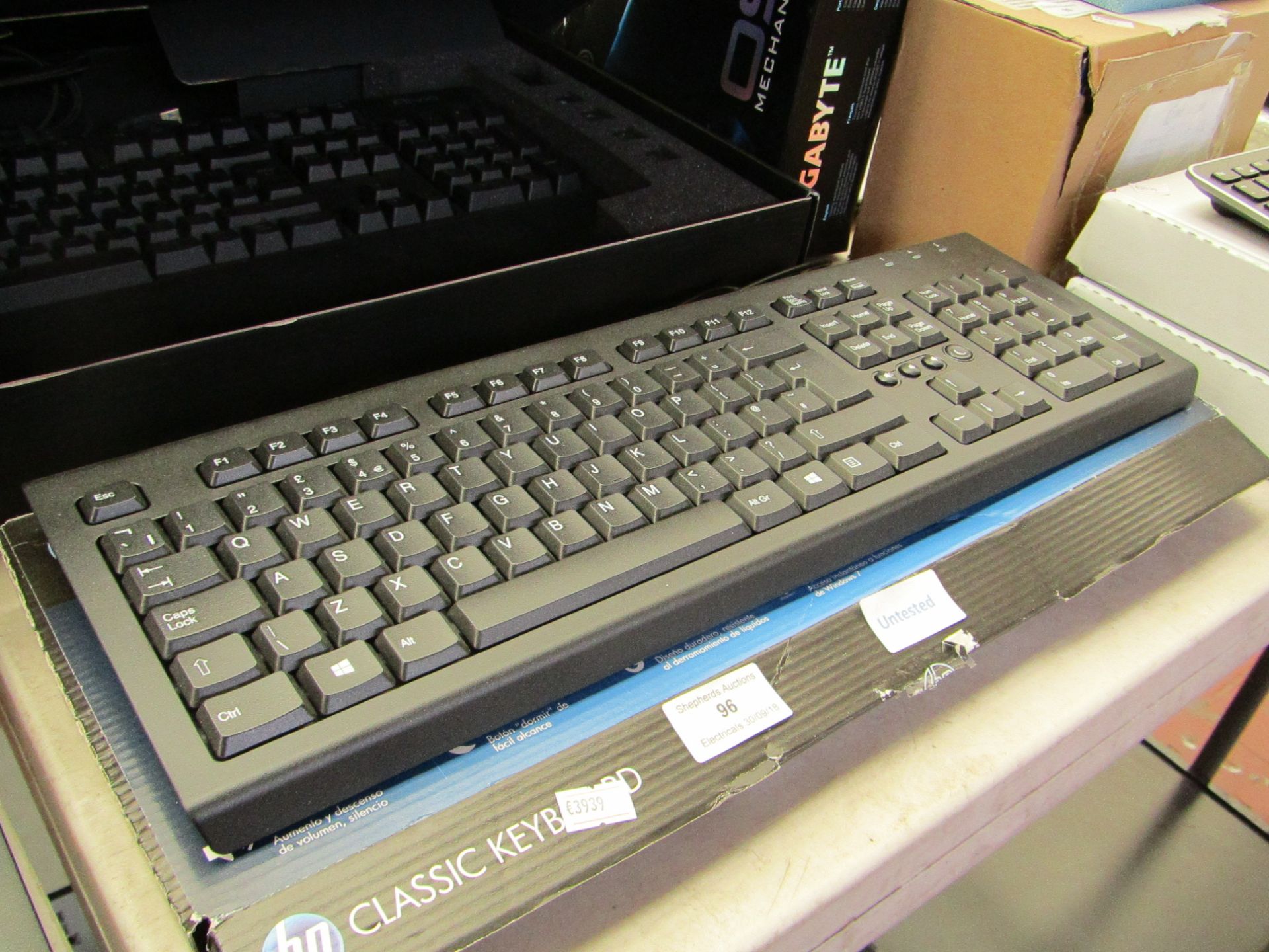 HP classic keyboard, untested and boxed