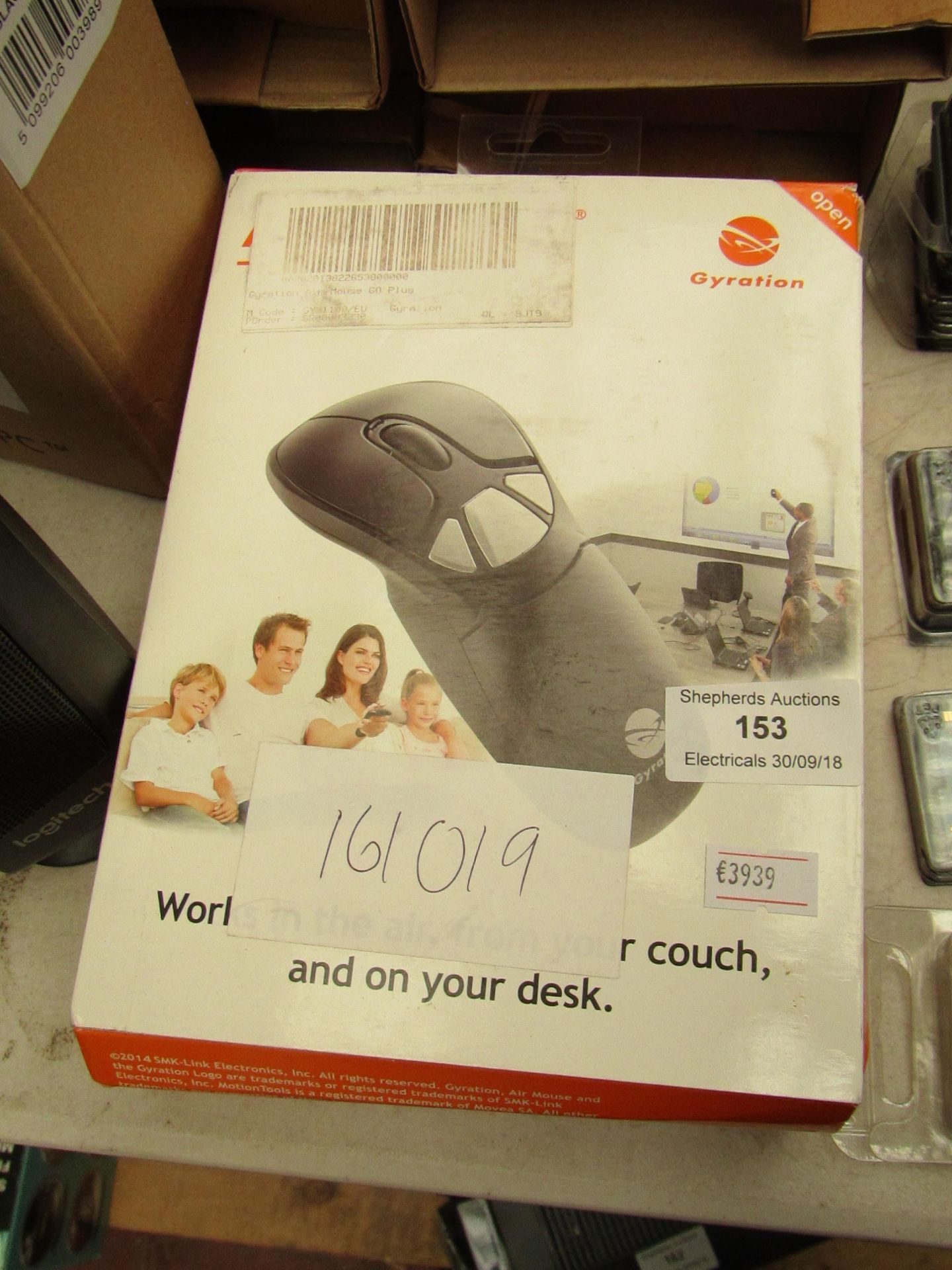 Gyration air mouse go plus, used for presentations and meetings, RRP £120, unchecked and boxed