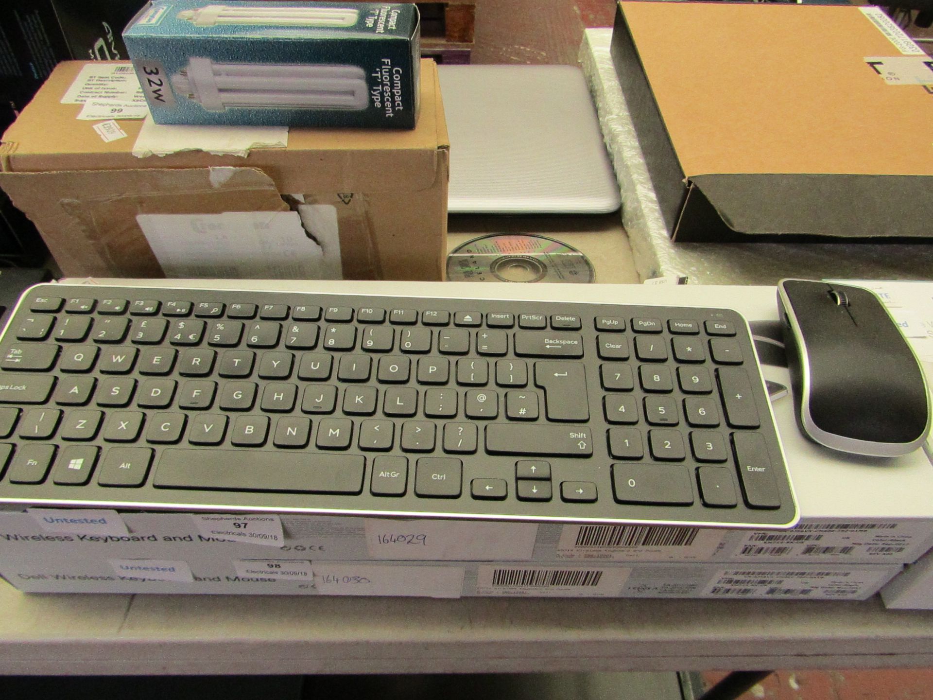 dell wireless keyboard and mouse, untested and boxed