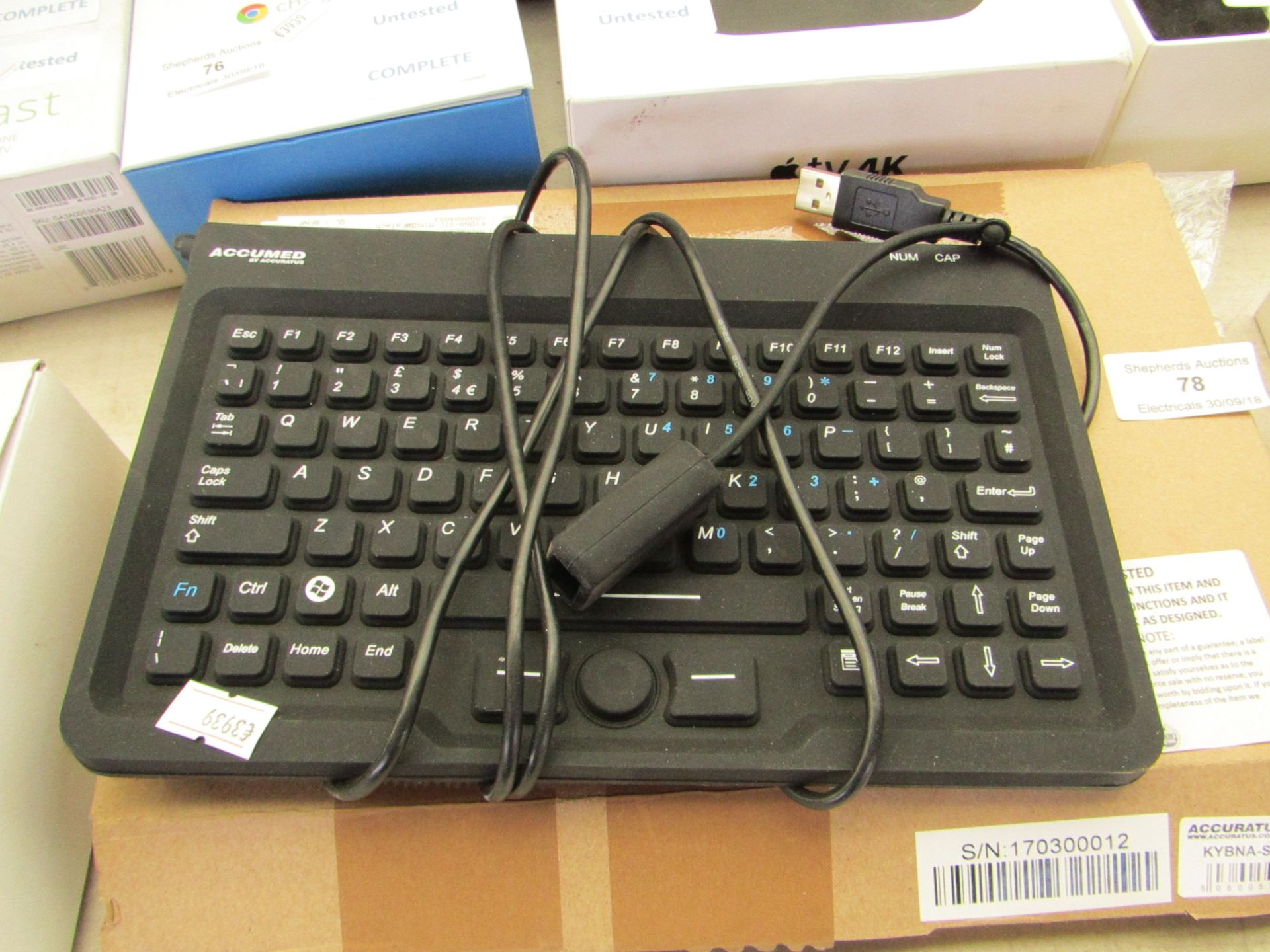 Accumed USB keyboard mousepad, tested working