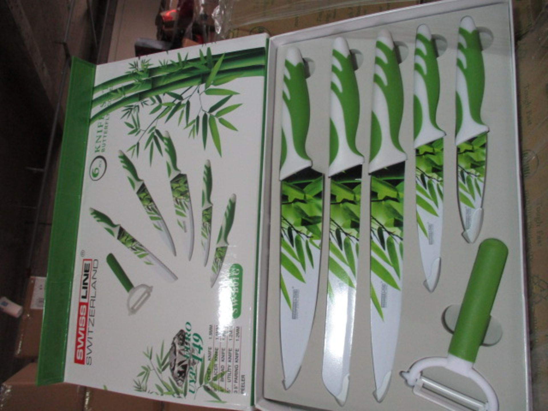 Brand new 6pc Knive set as pictured design rrp Euro 149.