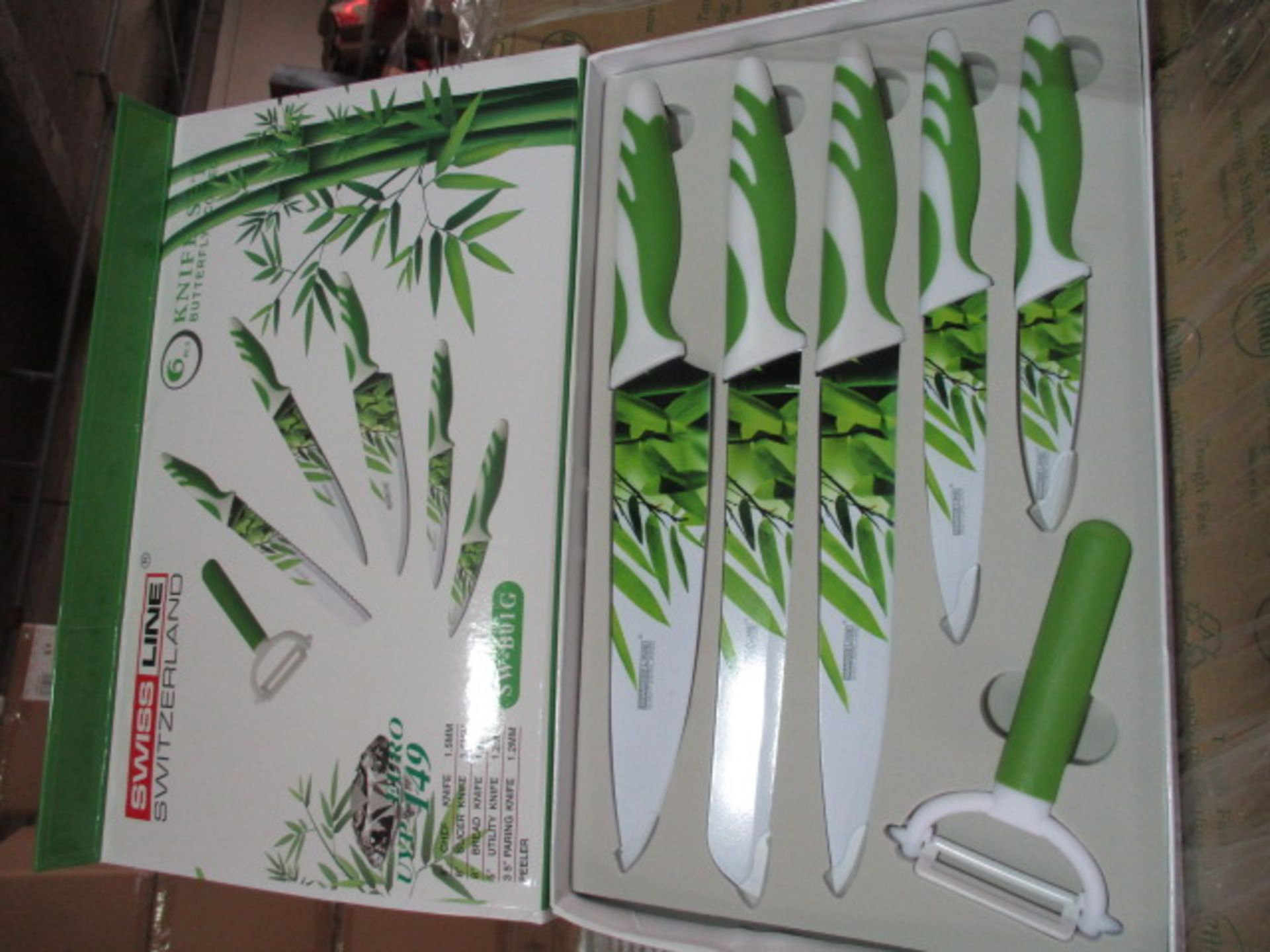 Brand new 6pc Knive set as pictured design rrp Euro 149.