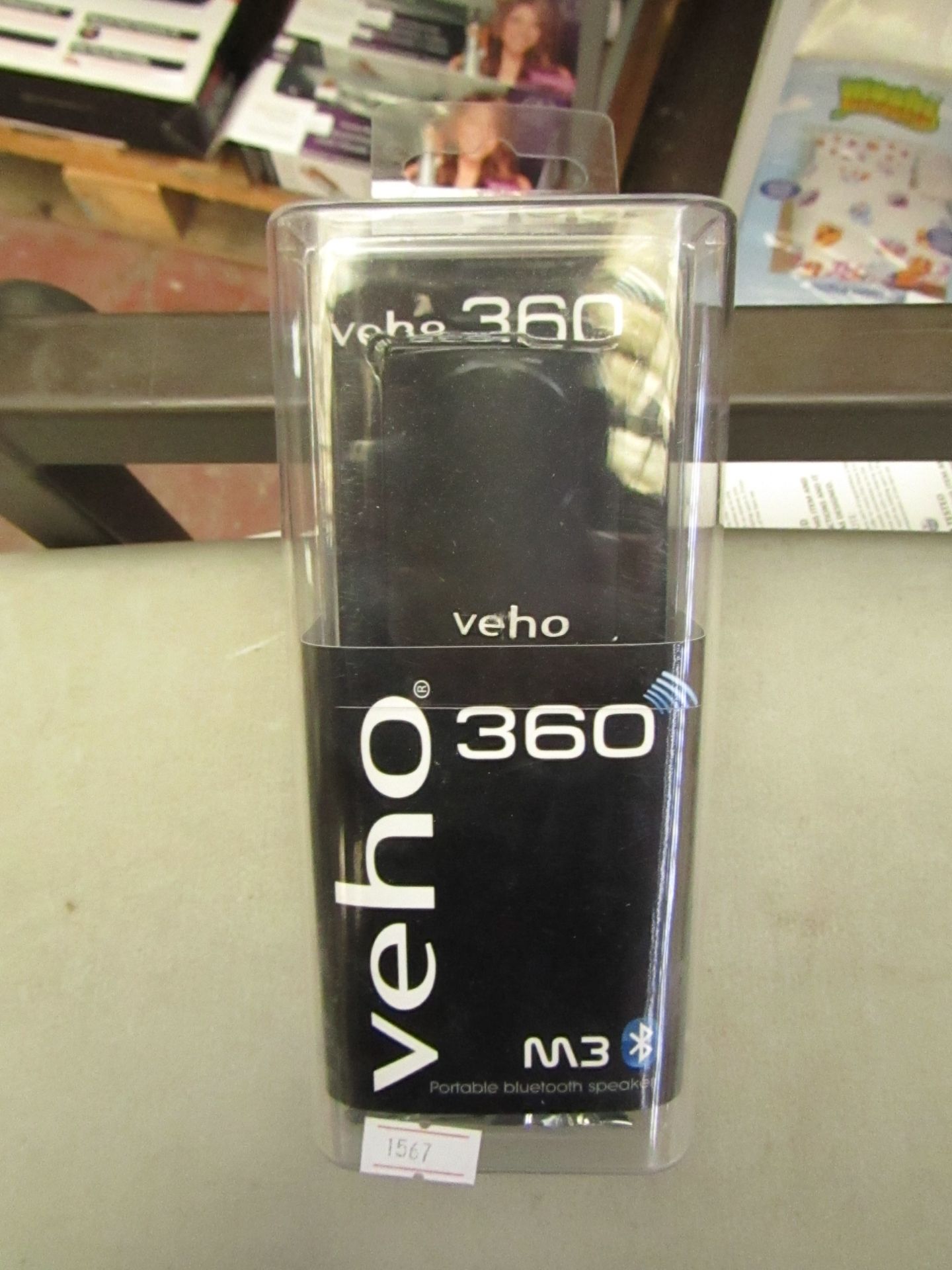 Veho 360 M3 portable bluetooth speaker. Unchecked in packaging.