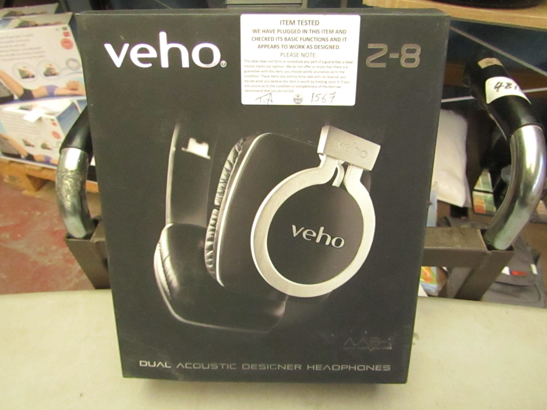 Veho dual acoustic designer headphones, tested working