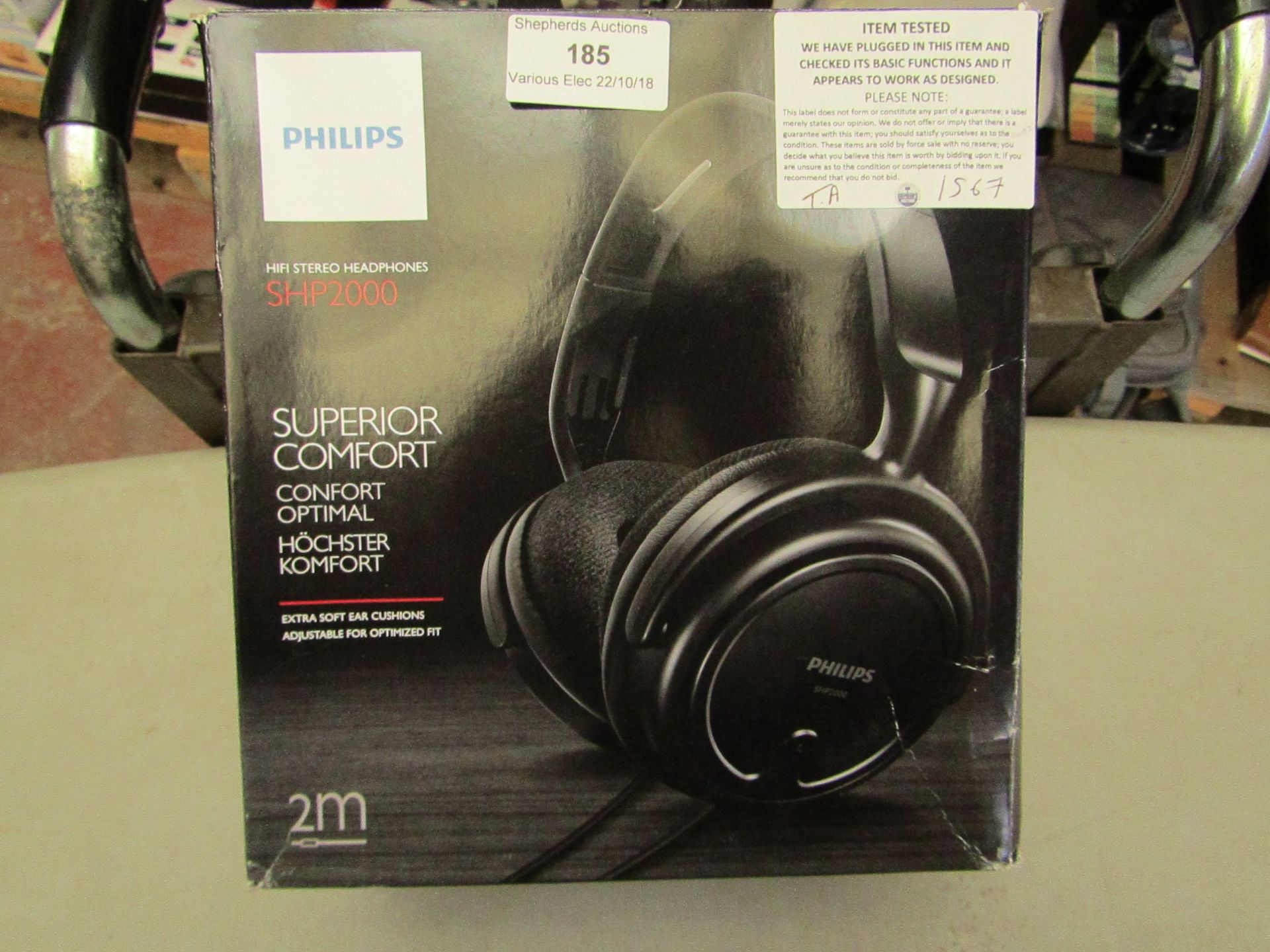 Philips superior comfort headphones, tested working