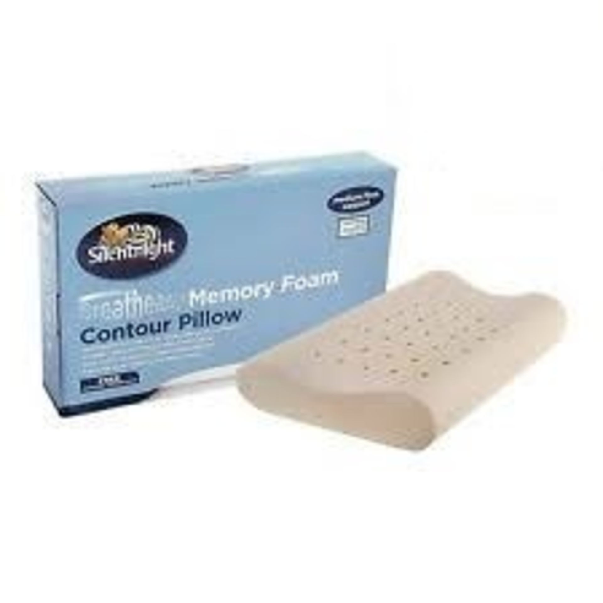 8x Silentnight Breatheasy memory foam contour pillow, brand new and packaged. RRP £19.99