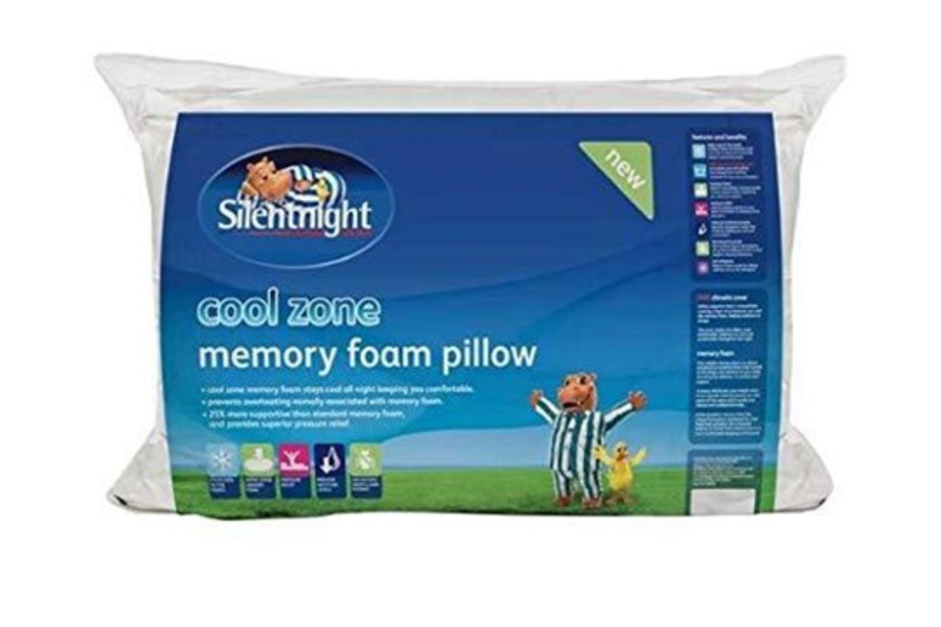 4x Silentnight Cool Zone memory foam pillow, all brand new and packaged. Each RRP £14.99