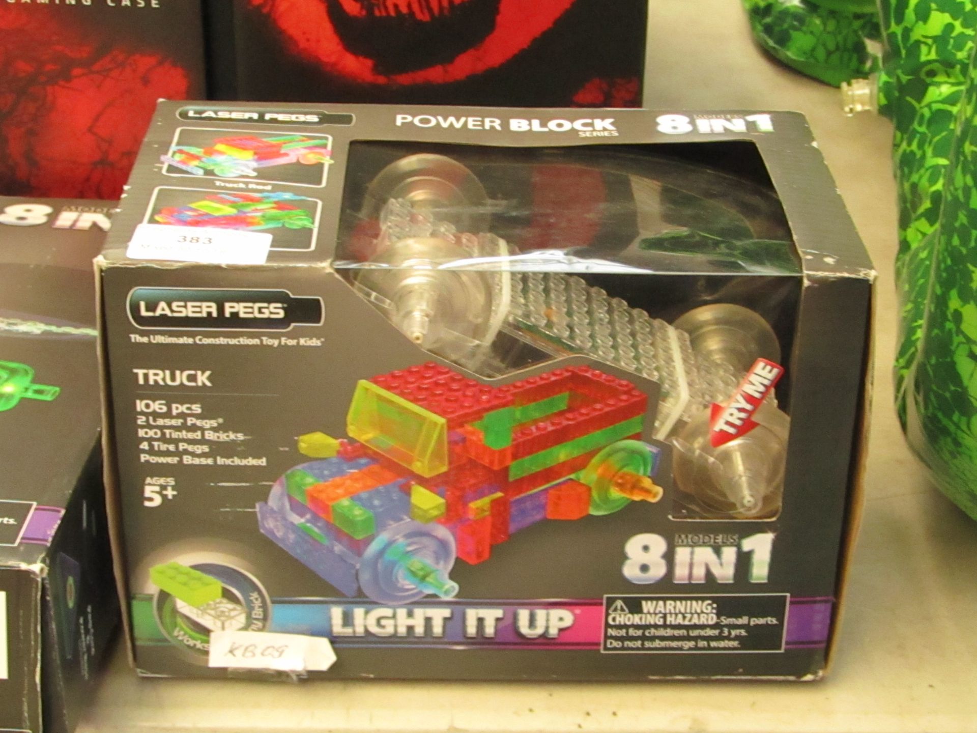 Laser Pegs 8 in 1 truck construction set. Unchecked and boxed.